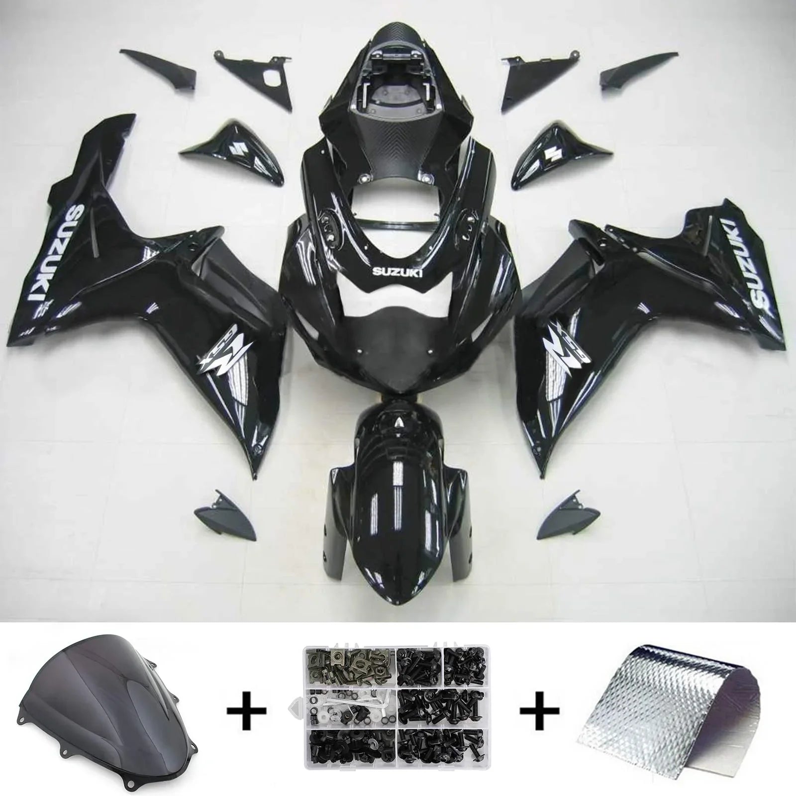 Amotopart Suzuki GSXR 600/750 2011-2021 K11 Carénage Kit Carrosserie Plastique ABS