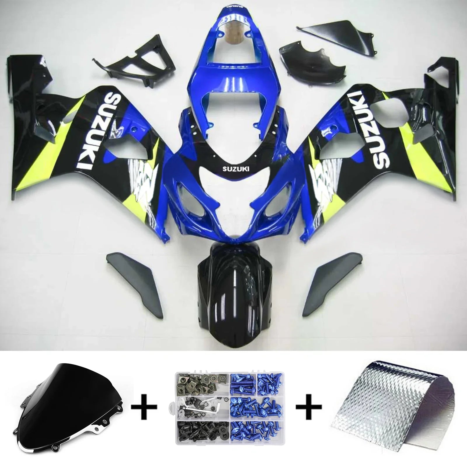 Amotopart Suzuki GSXR 600/750 2004-2005 Kit Carénage Carrosserie Plastique ABS