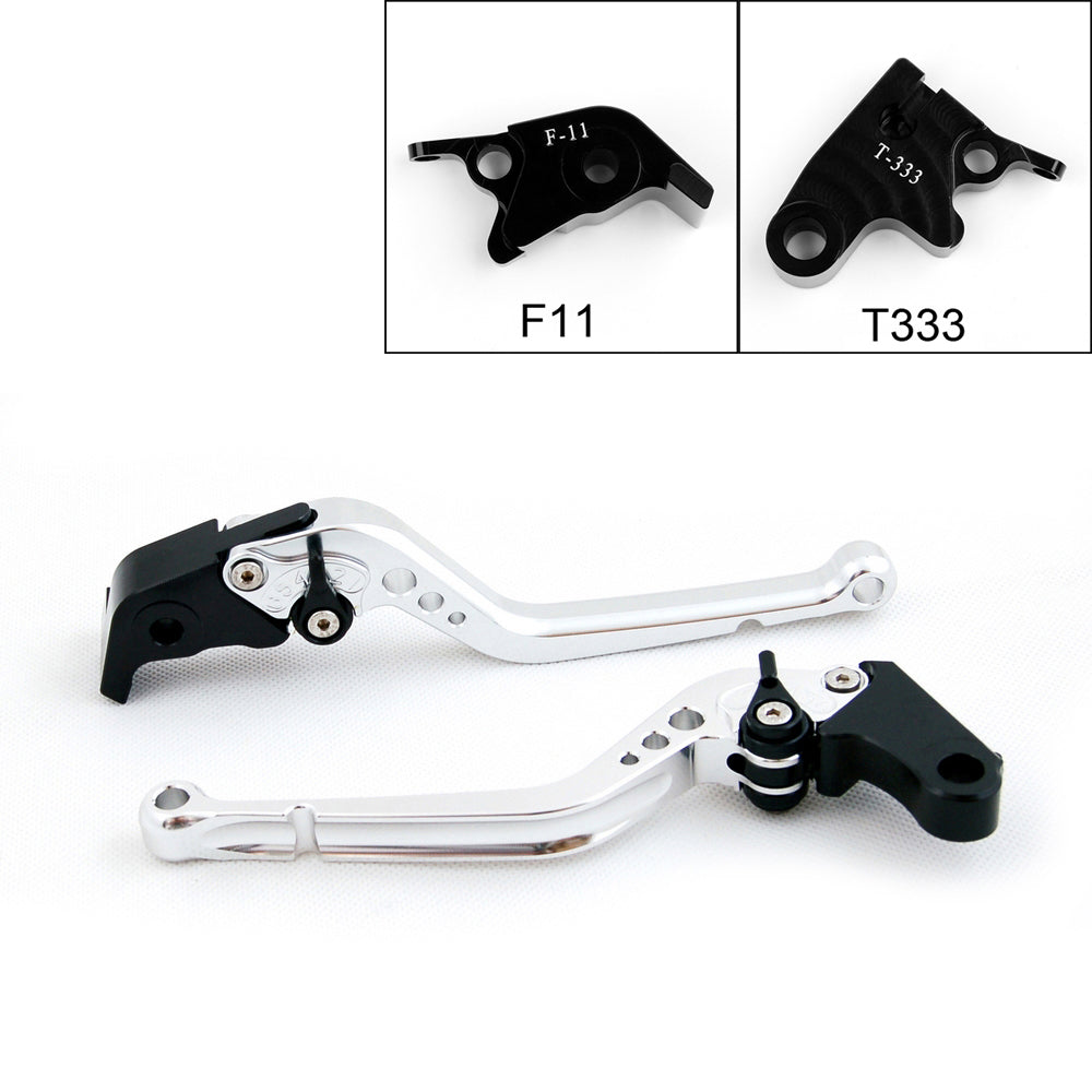 Palancas de embrague de freno largas para Triumph Daytona 675 R 11-14 Negro Genérico 