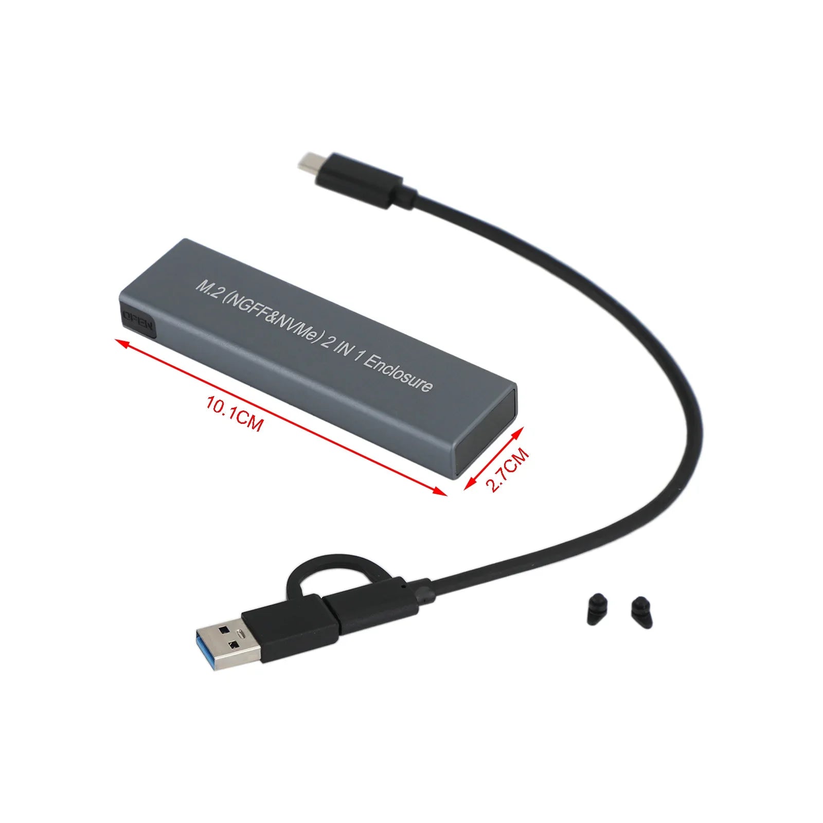 SSD -kotelo M.2 NVME - USB 3.1 kaksoisprotokollan kiintolevy M2 NVME -laatikko