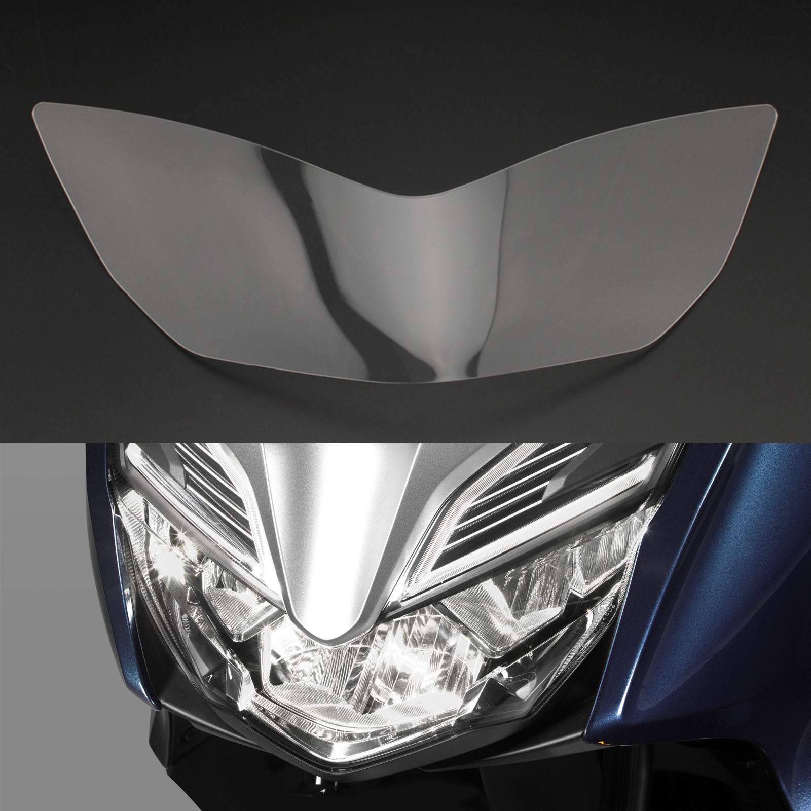 Cubierta de lente de faro delantero para Honda Forza 300 2018-2019 humo genérico
