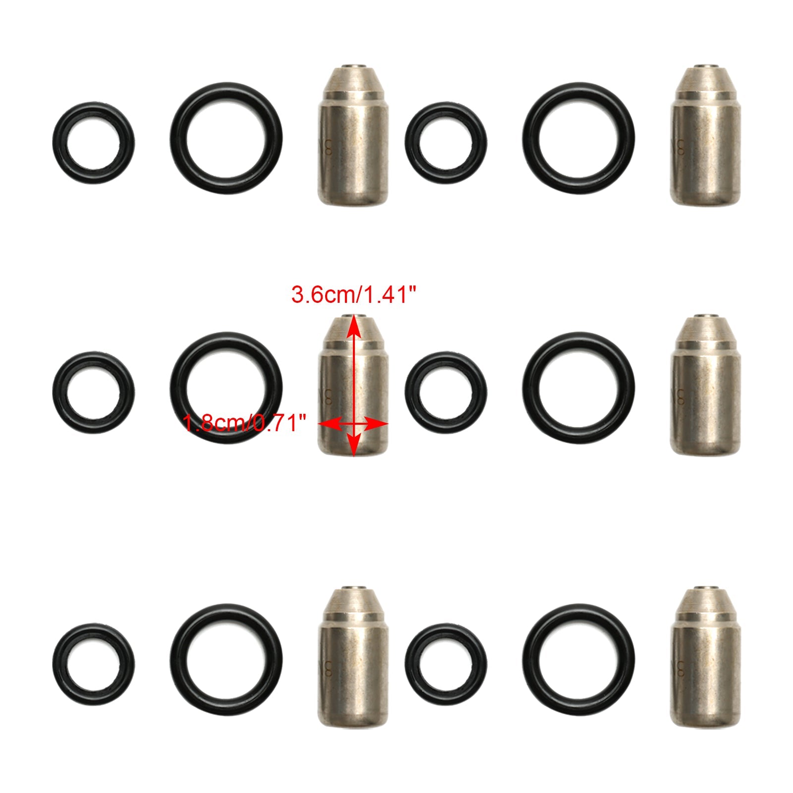 8N8796 6 stks Injectoren Nozzle Service Groep Fit Caterpillar 3304 3306 D330C D333C 7S-9891 7S-8722 8N-4694