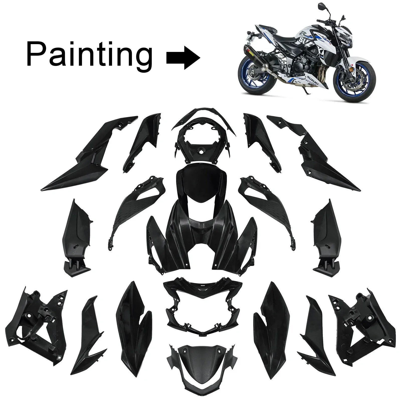 Amotopart Suzuki GSX-S 750 2017-2021 Kit Carenado Plastico ABS Carenado