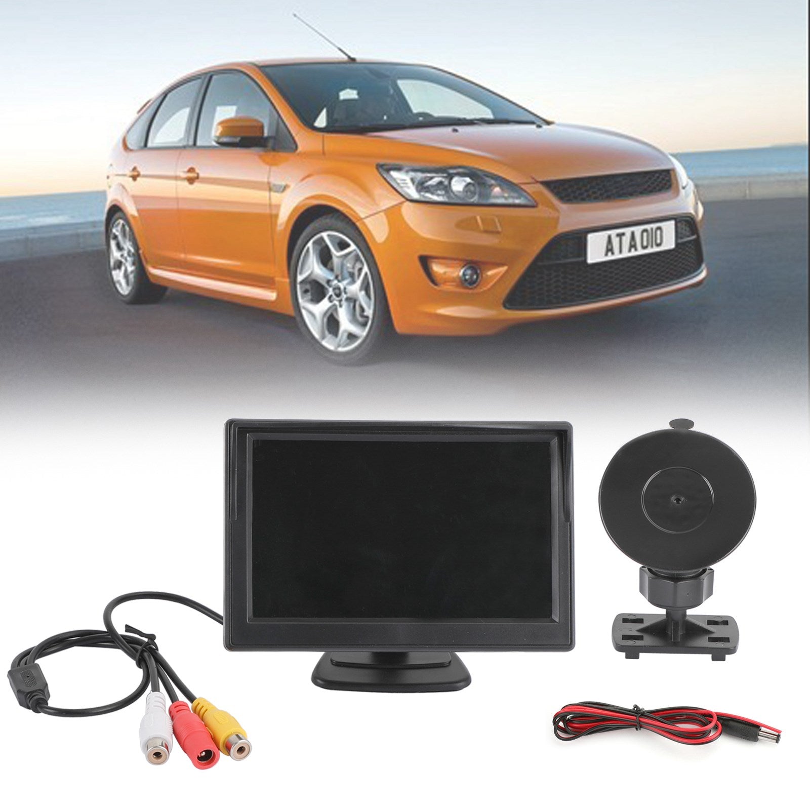 Moniteur LCD TFT HD de 5 pouces pour caméra de recul de stationnement de vue arrière de voiture