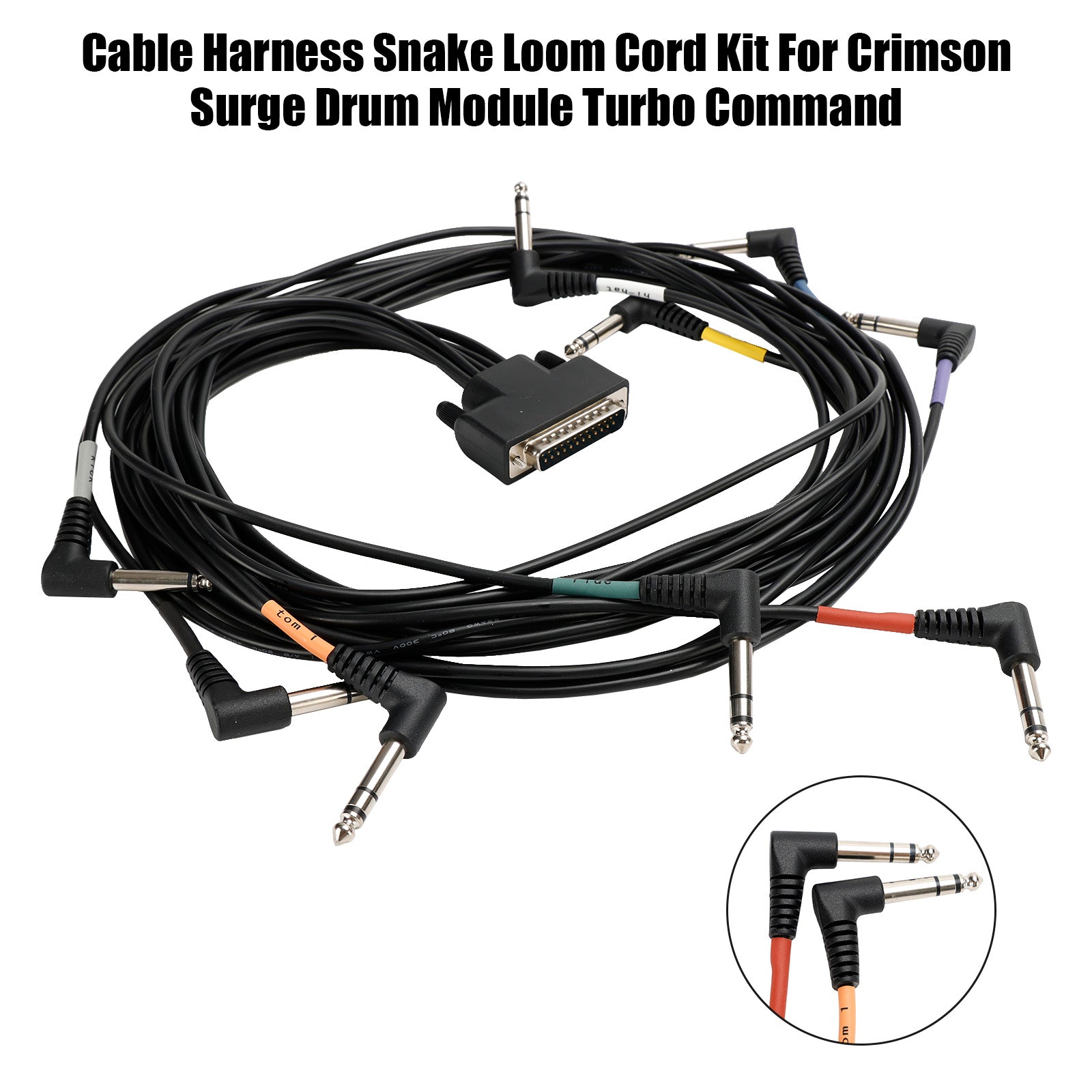 Arnés de cableado Snake Loom Cord Kit para Crimson Surge Drum Module Turbo Drive