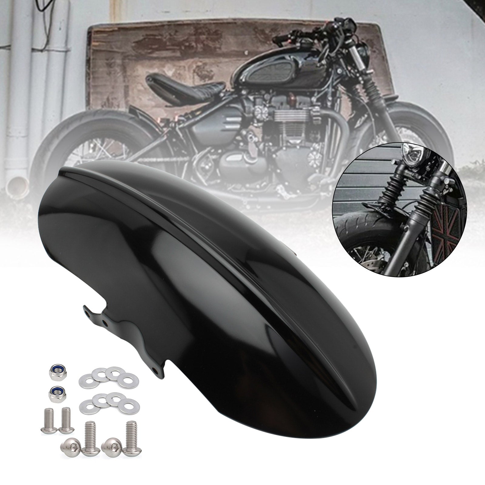Garde-boue avant court pour Bonneville Speedmaster Bobber Black 1200 2018-2021 Generic