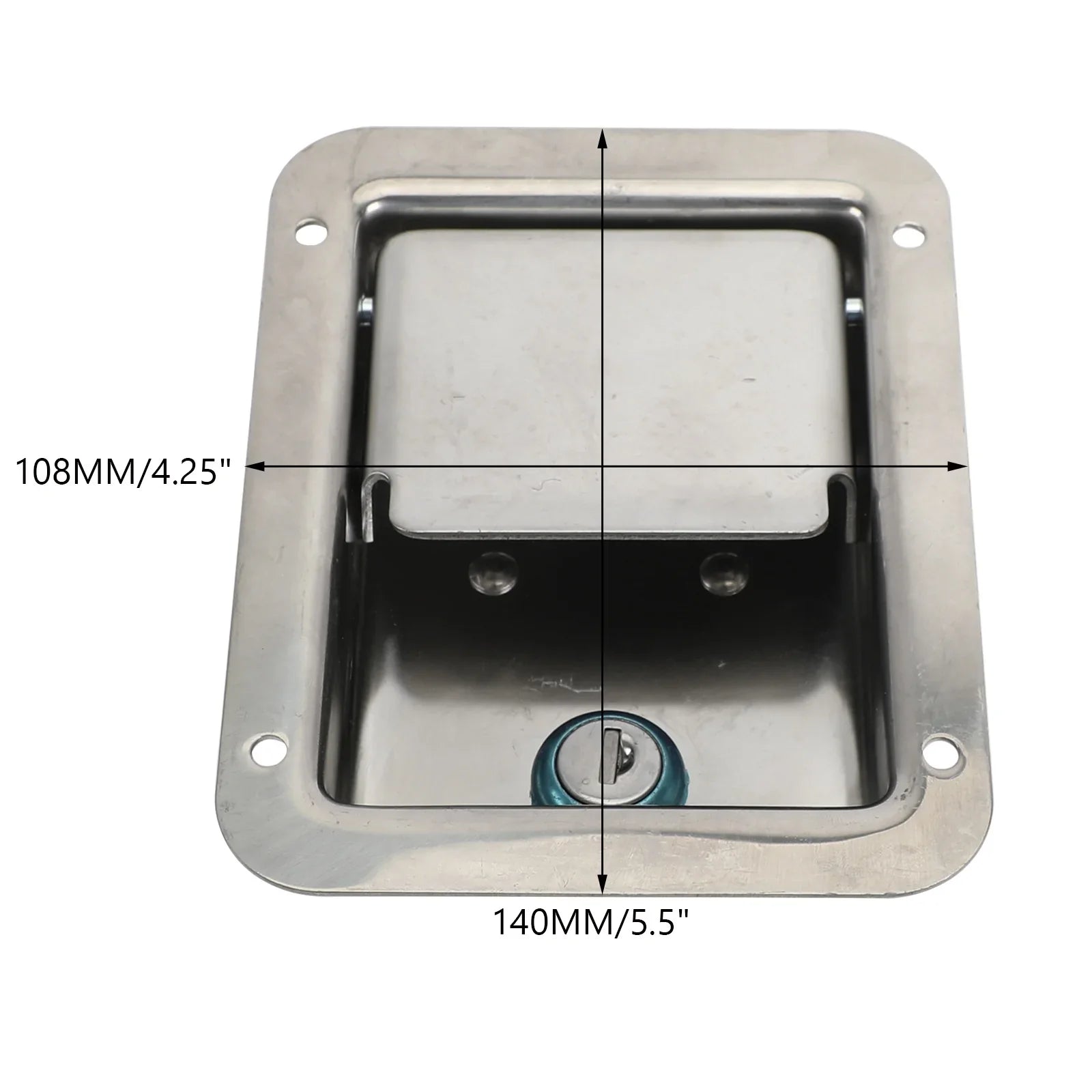Chiusura a paletta e chiavi in ​​acciaio inossidabile da 5,5 "* 4,25" per serratura della cassetta degli attrezzi per roulotte RV