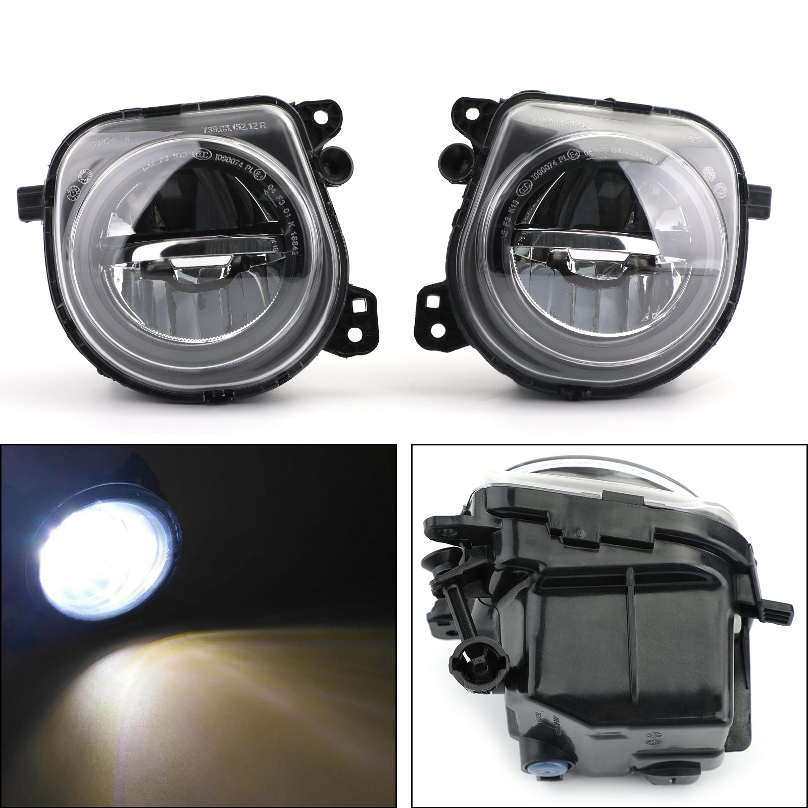 Paire de phares antibrouillard LED avant LH + RH pour BMW série 5 F10 F07 LCI CT générique