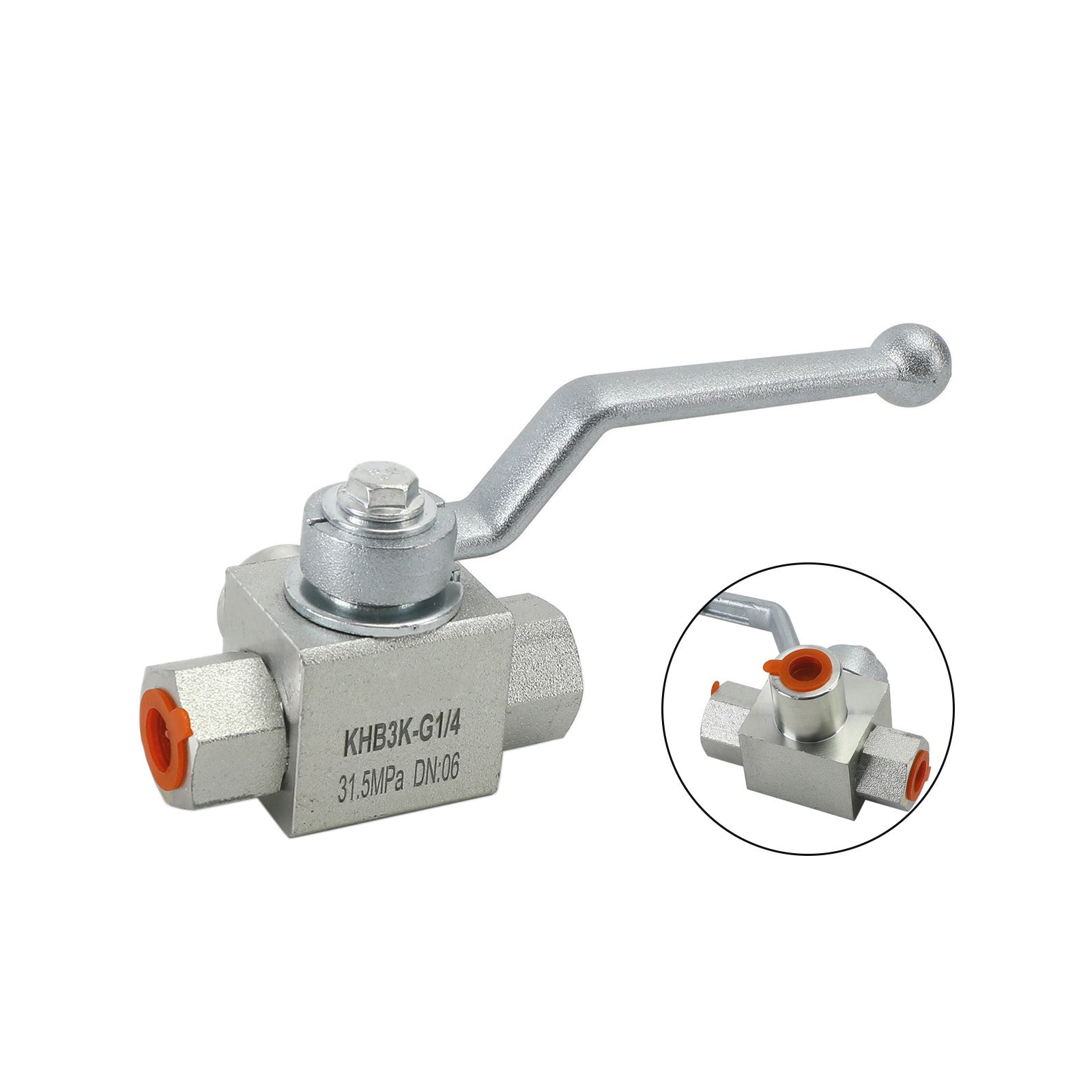 Vanne à bille hydraulique 3 voies 1/4"/3/8"/1/2" NPT femelle vanne à bille haute pression