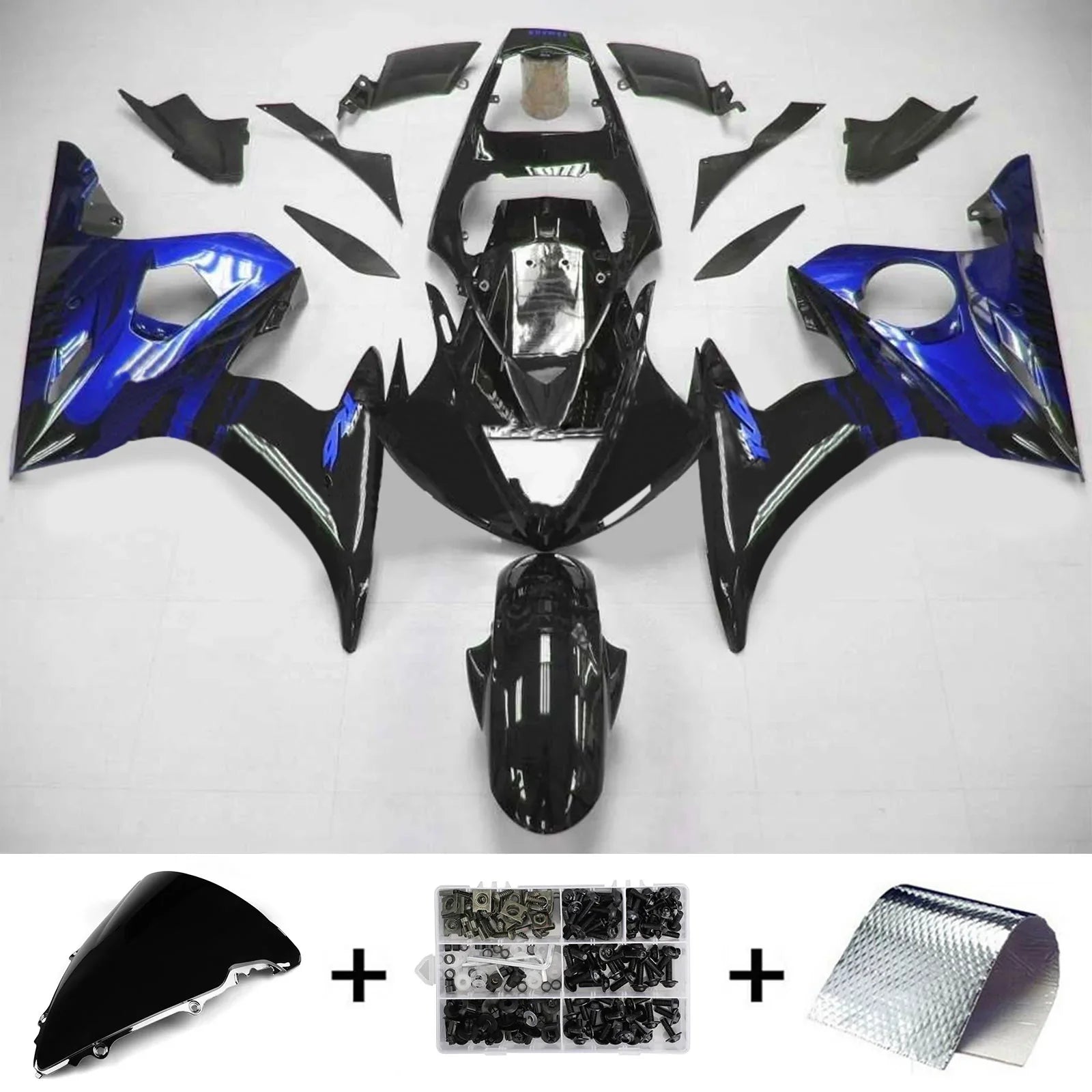 Kit Carenado Amotopart para Yamaha YZF 600 R6 2005 Genérico