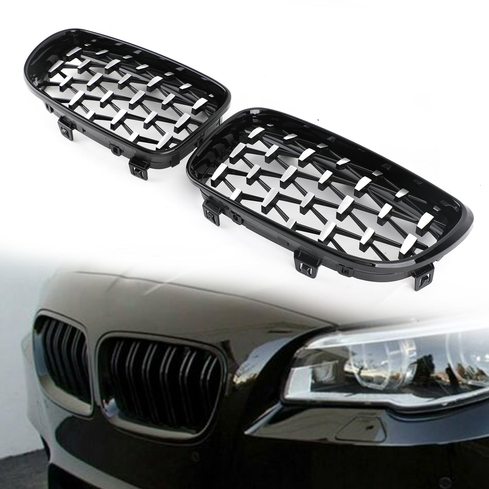 Gangying E81 E82 kidneys black radiator grille strip E87 radiator grill for BMW 1 series E88 kidneys black E81 E82 grill gloss black double bridge Gangying E81 E82 kidneys black radiator grille strip E87 radiator grill for BMW 1 series E88 kidneys black E81 E82 grill gloss black double bridge