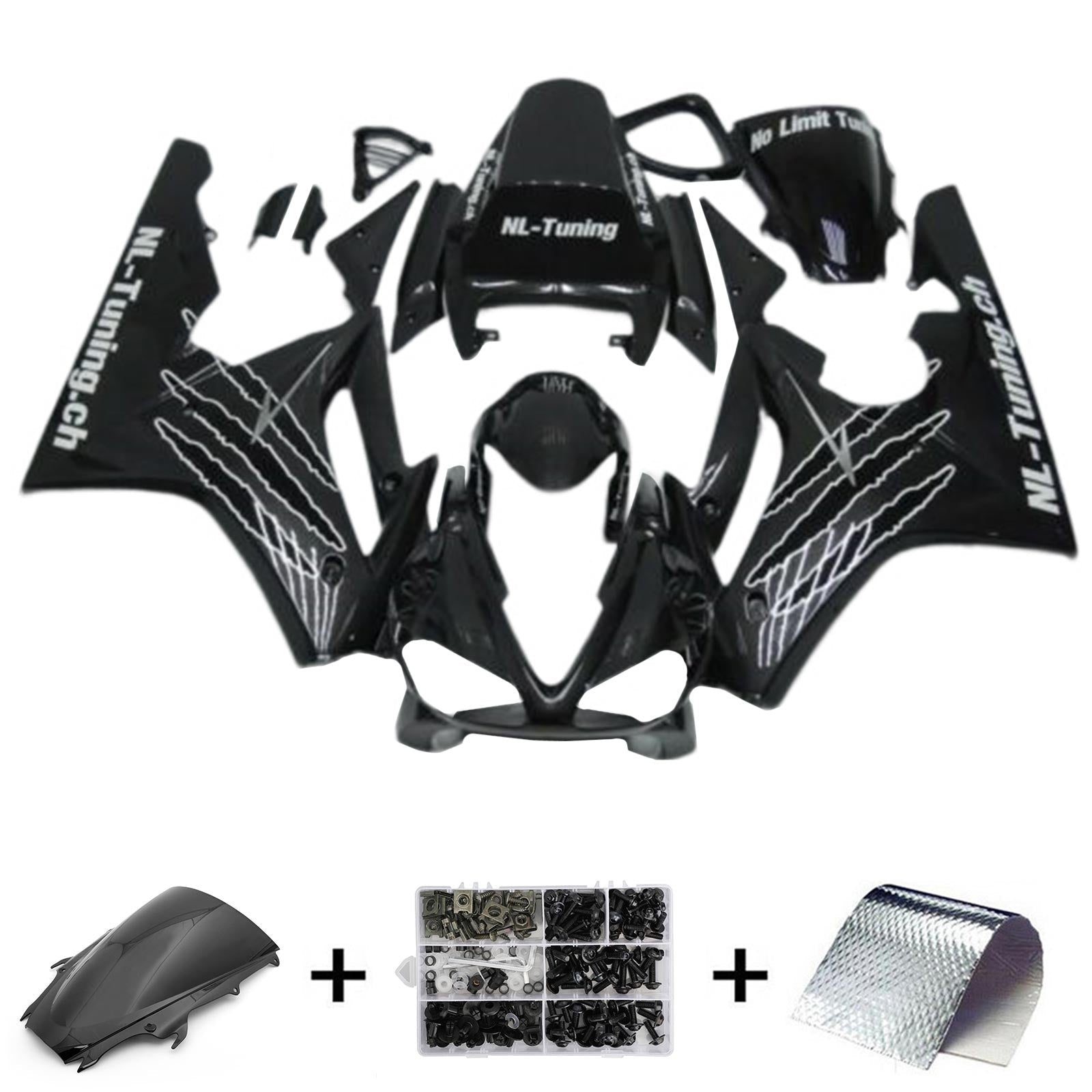 Amotopart Triumph Daytona 675 2009-2012 Kit Carénage Carrosserie Plastique ABS