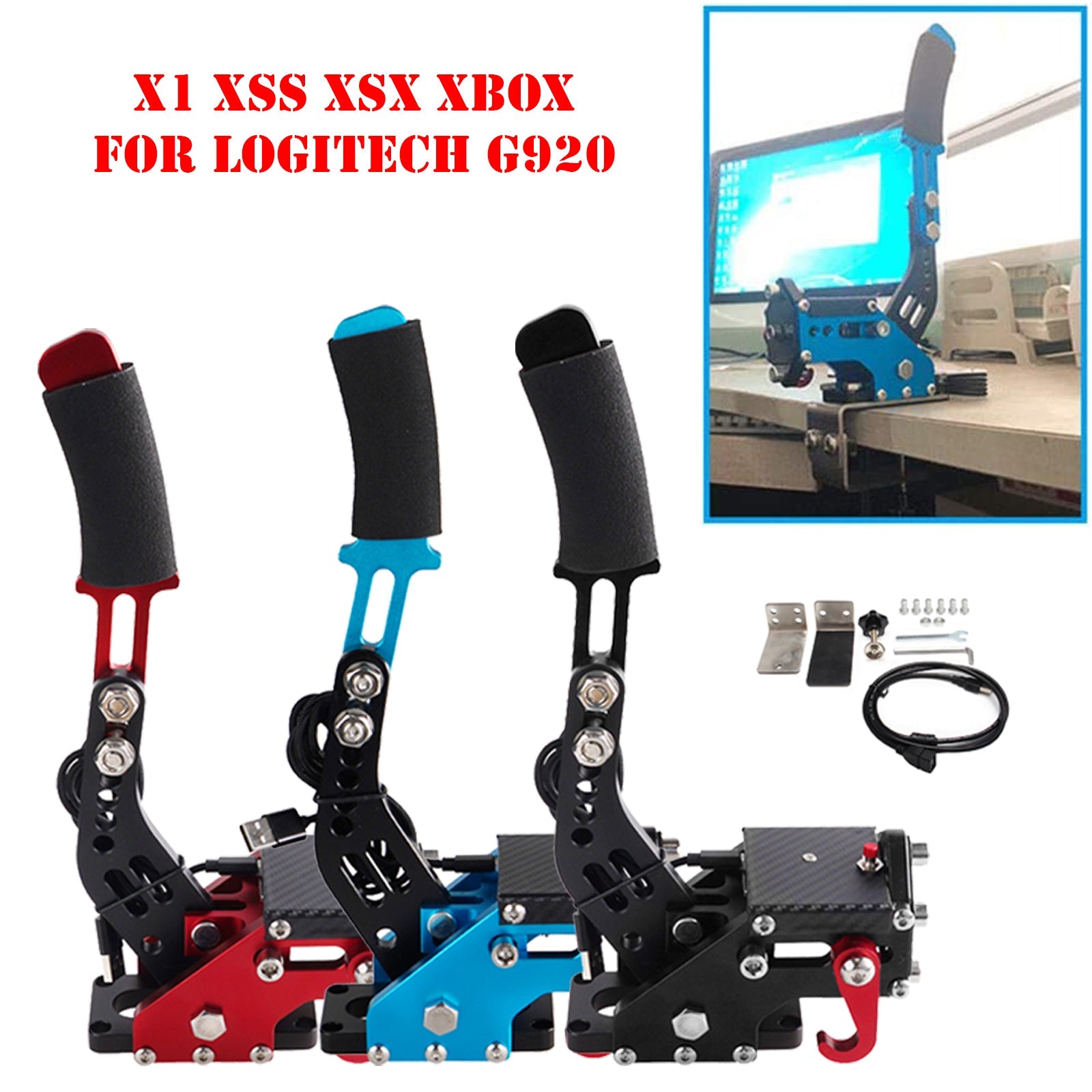 Kit freno a mano USB SIM X1 a 14 bit per giochi di corse Supporto volante G920