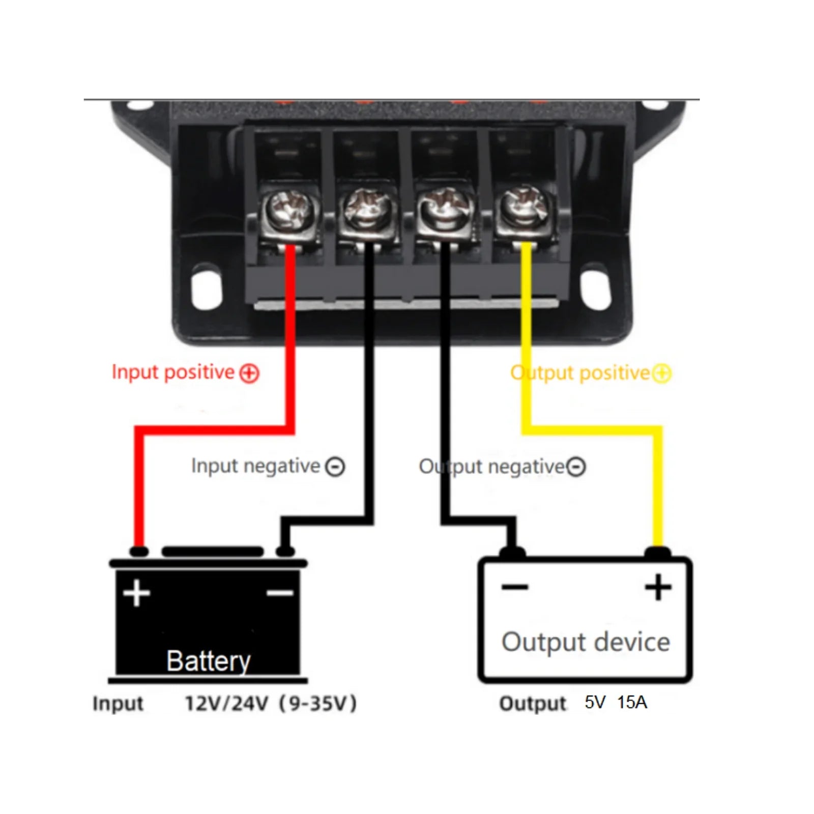 DC 12V/24V reductor a DC 5V 15A 75W convertidor de potencia del regulador de voltaje