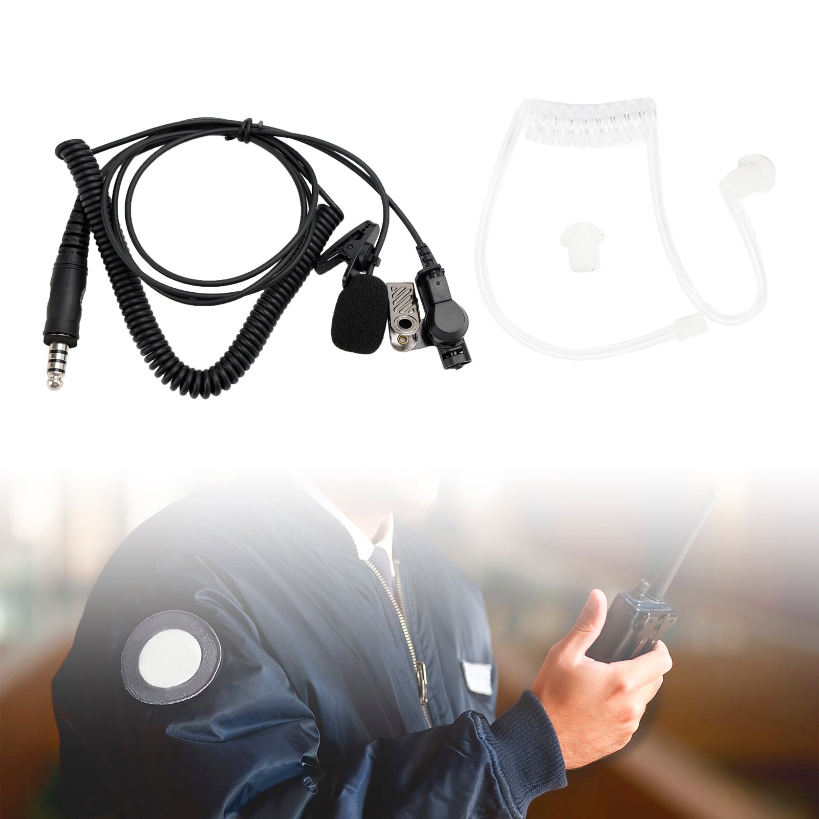 Écouteurs intra-auriculaires 7.1-A3, écouteurs à Tube d'air Transparent, écoute unique, avec micro