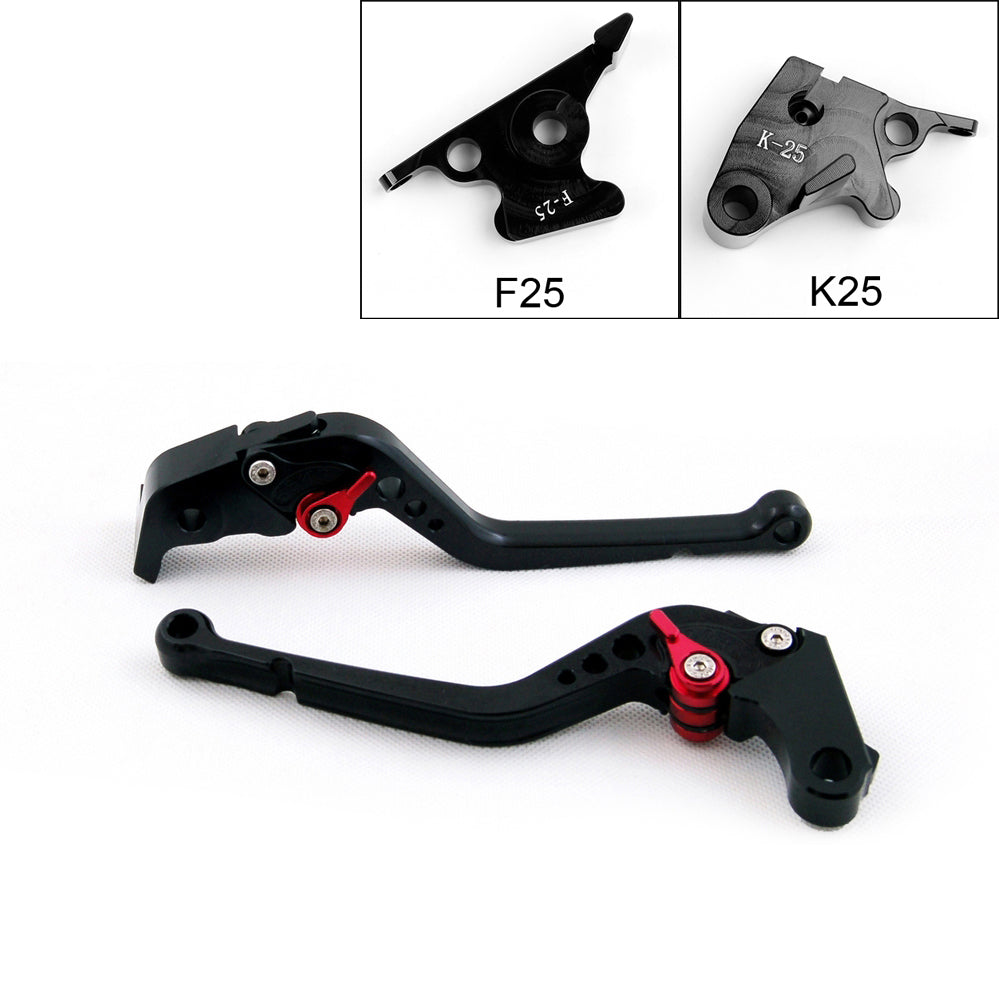 Palancas de embrague de freno largas para Kawasaki NINJA 250R 2008-2012 Negro Genérico 