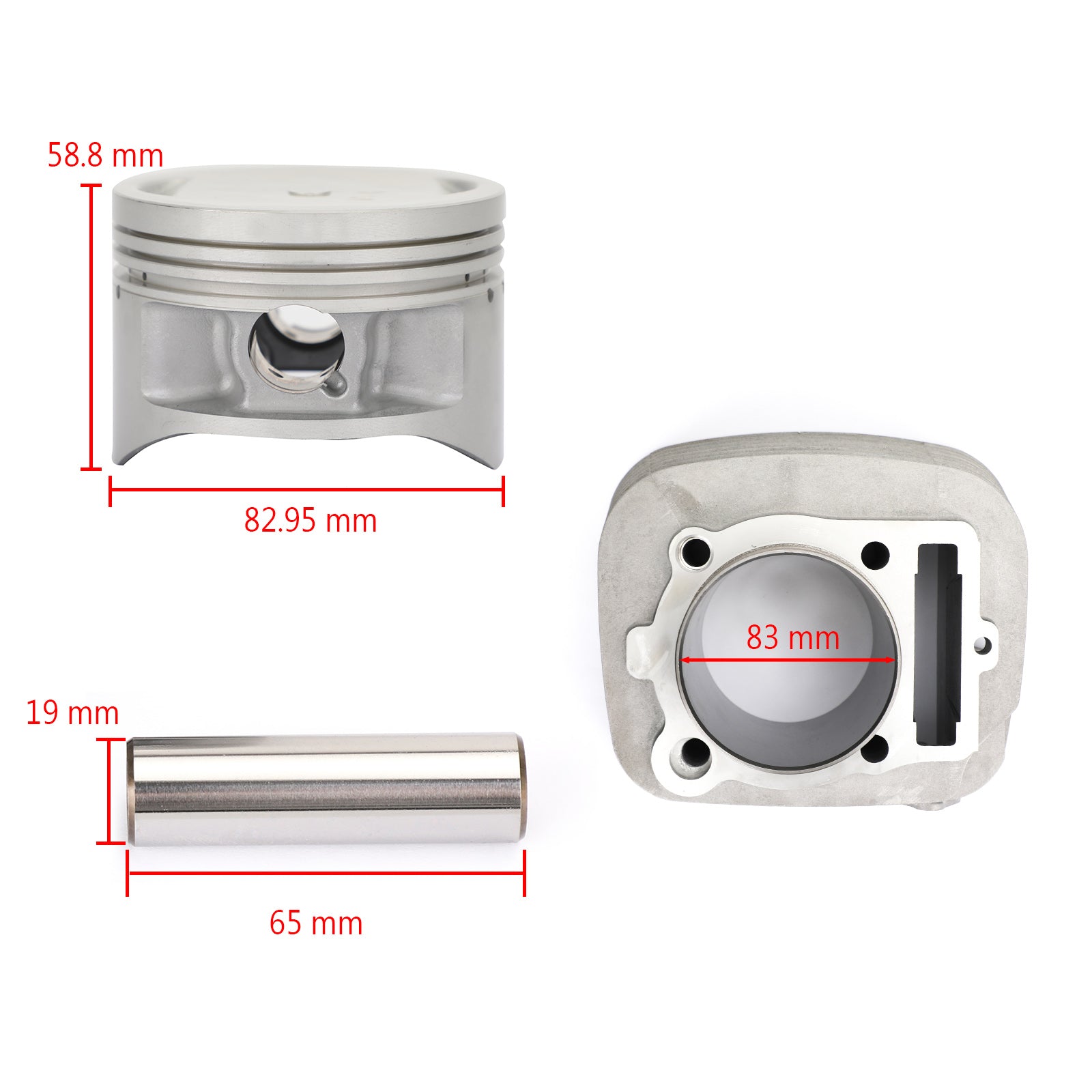 Kit de joint de Piston de cylindre, extrémité supérieure, pour Yamaha Big Bear, Grizzly, Warrior, Raptor, Bruin YFM 350