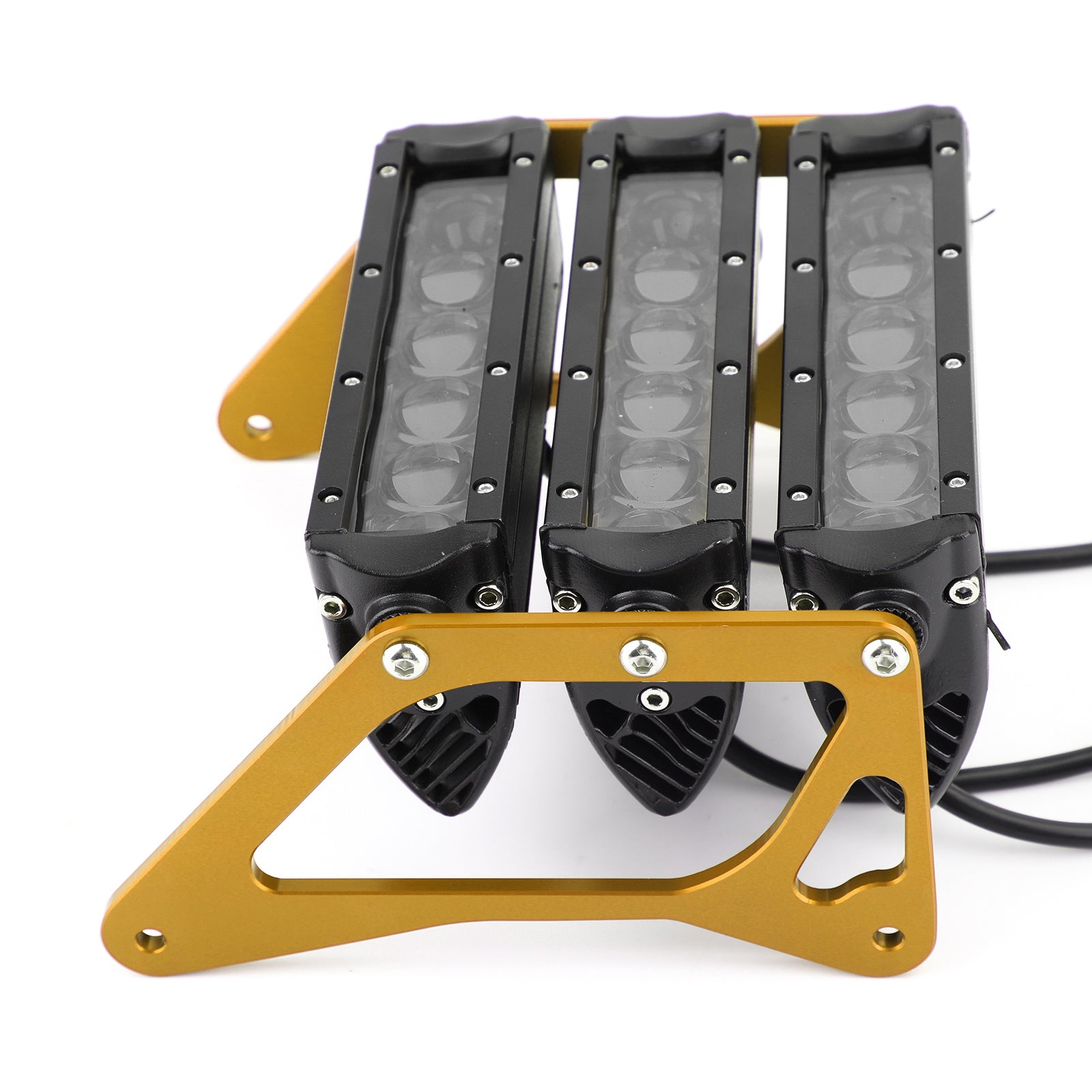 Faro de barra de luz blanca LED de 3 filas para Honda MSX 125 SF Grom 13-2019 dorado genérico