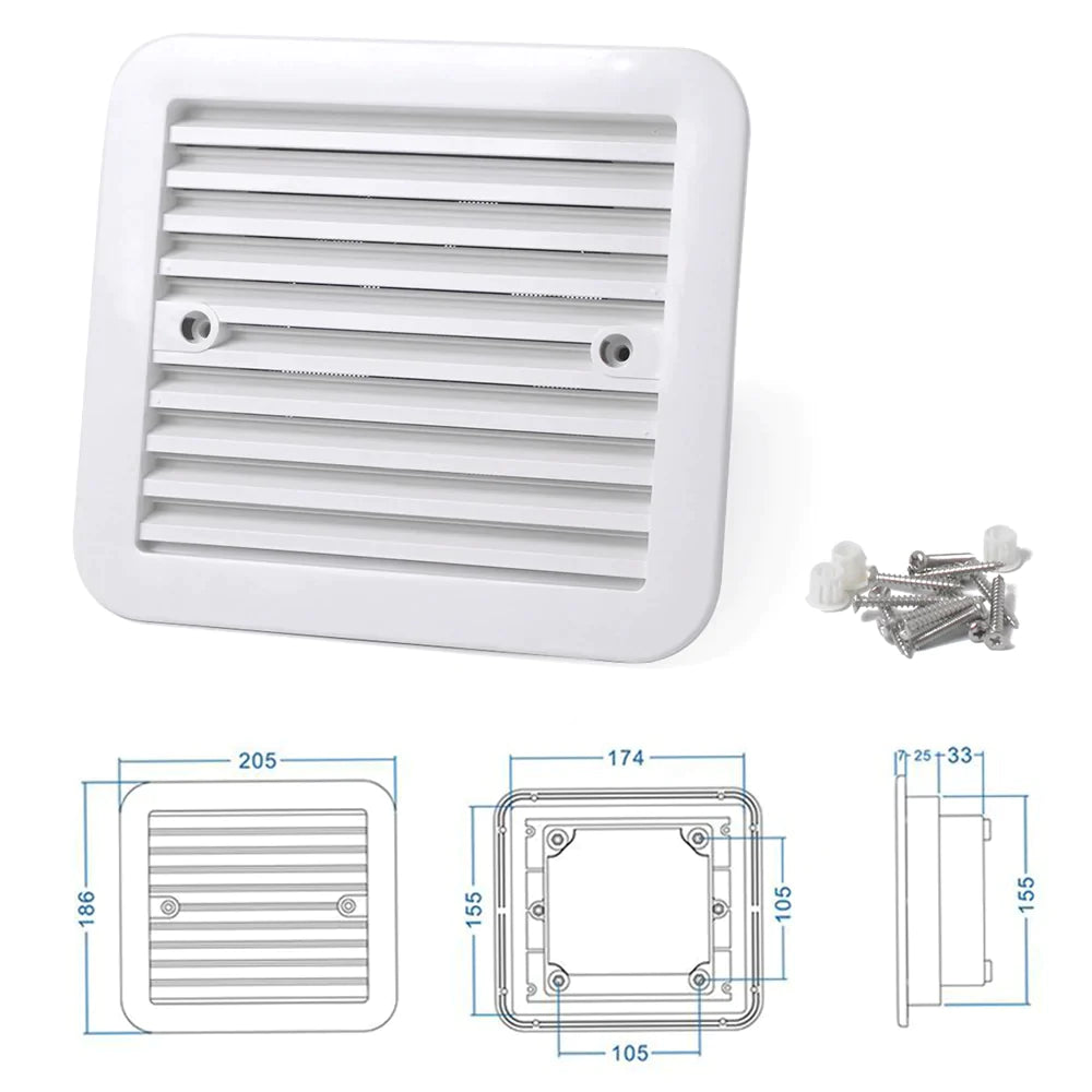 Extractor silencioso de refrigeración de ventilación de remolque de aire lateral de caravana RV de 12V