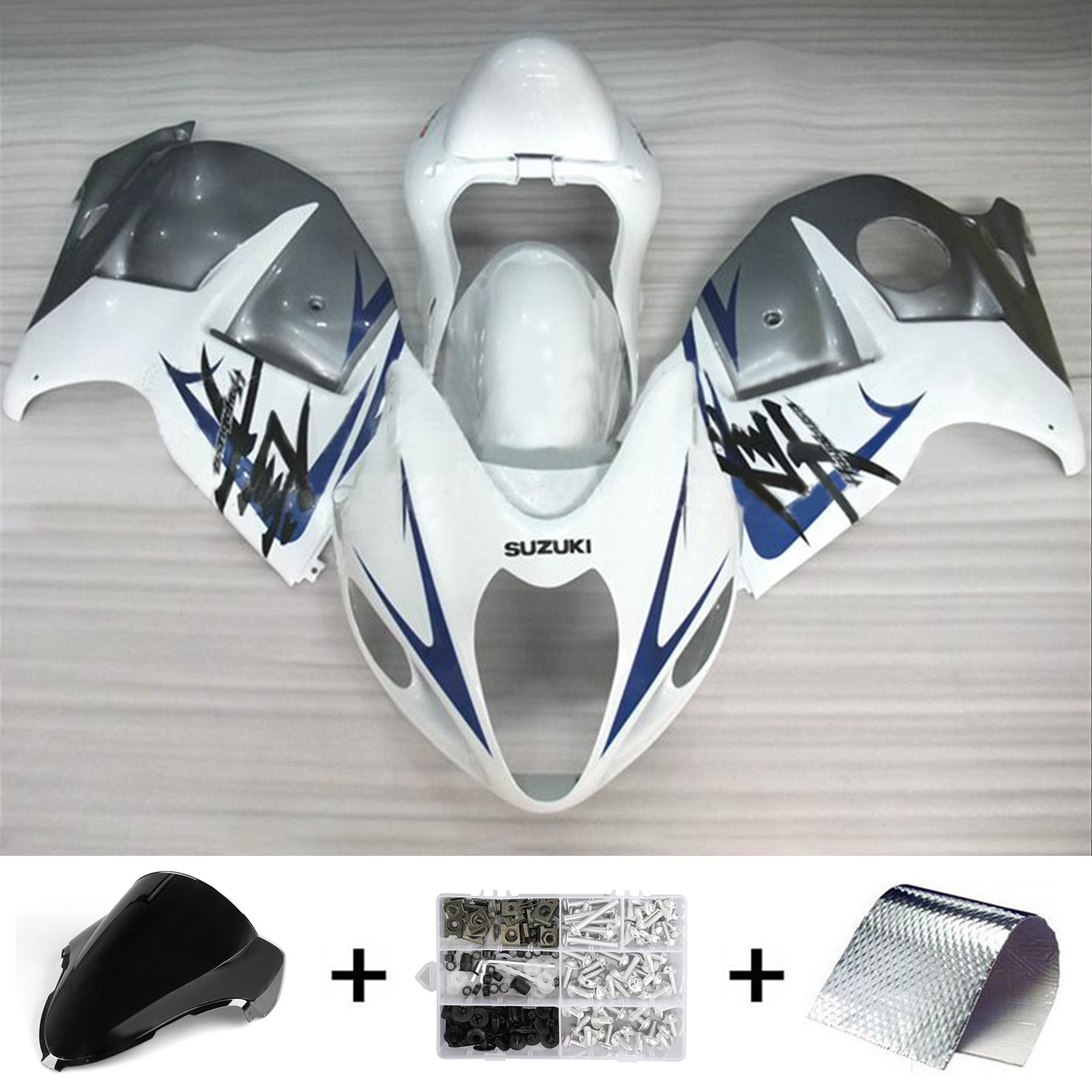 Amotopart Suzuki Hayabusa GSX1300R 1999-2007 Kit carena carrozzeria in plastica ABS