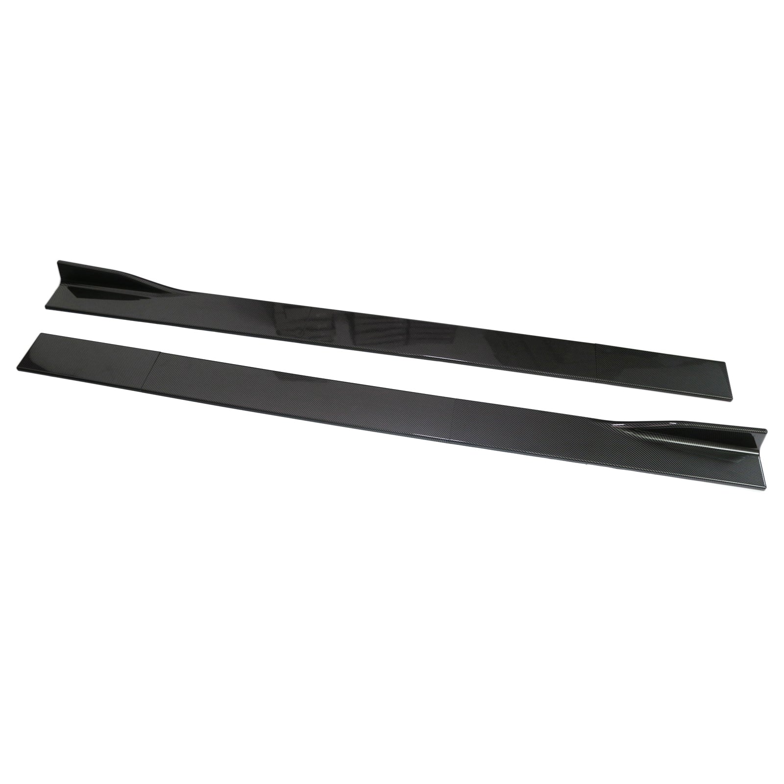 86.6" Universal Side Jupe Extensions Rocker Panel Splitters Lip Carbon Fiber Look Generic