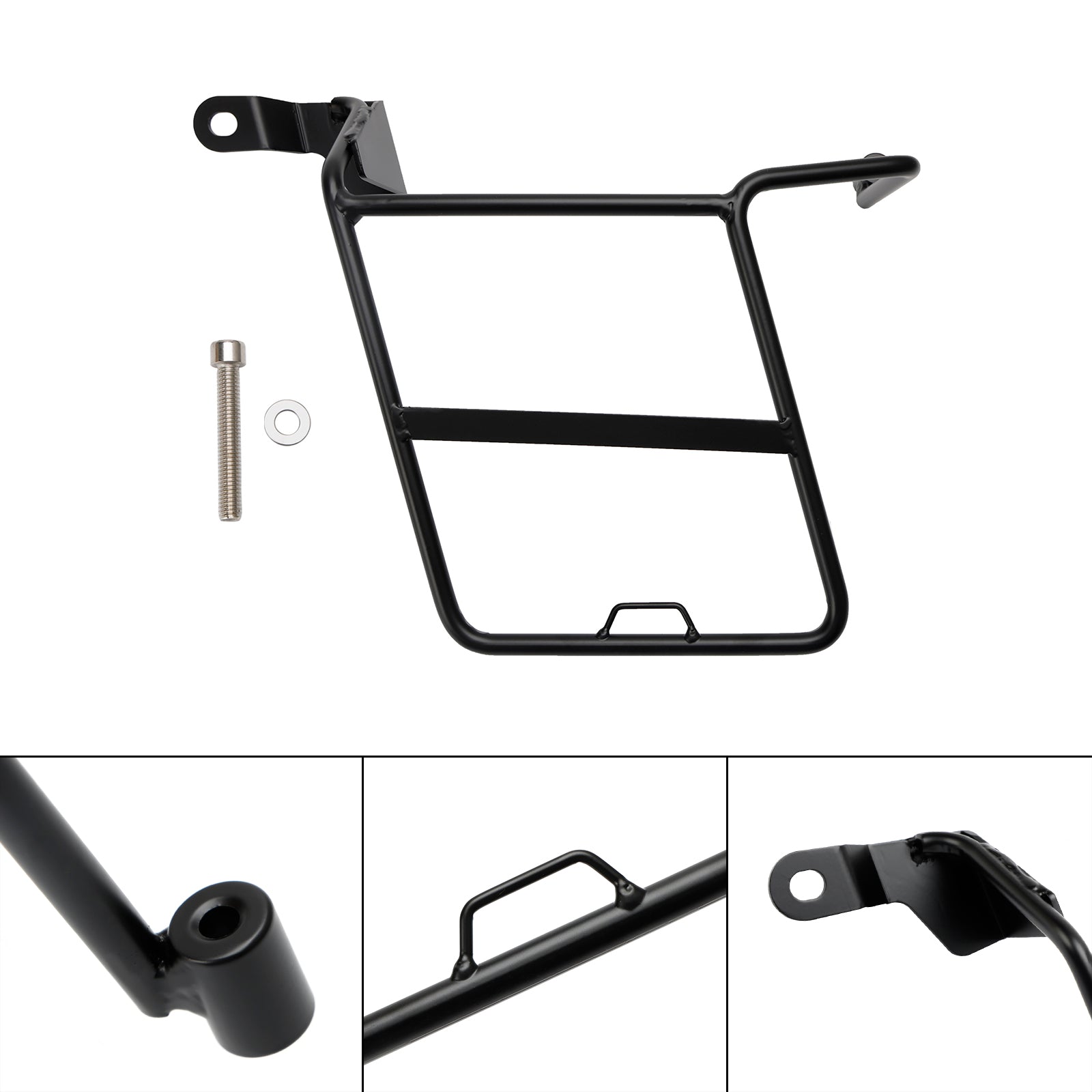 Support De Montage De Sacoche De Selle Latérale Honda Ct125 Hunter Cub Trail Noir Gauche