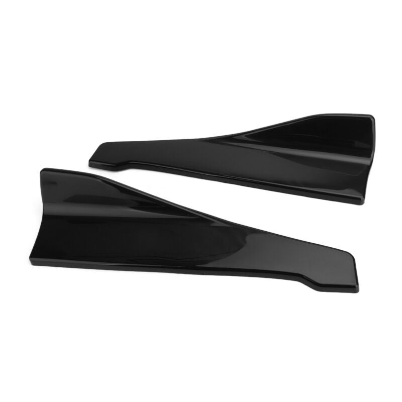 48cm Jupe Spoiler Lèvre Arrière /Extension Latérale Séparateurs Ailettes Ailes Noir Générique