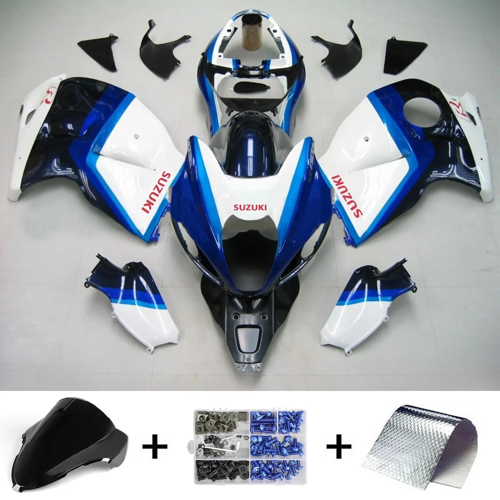 Amotopart Suzuki Hayabusa GSXR1300 1999-2007 Kit carenatura carrozzeria in plastica ABS