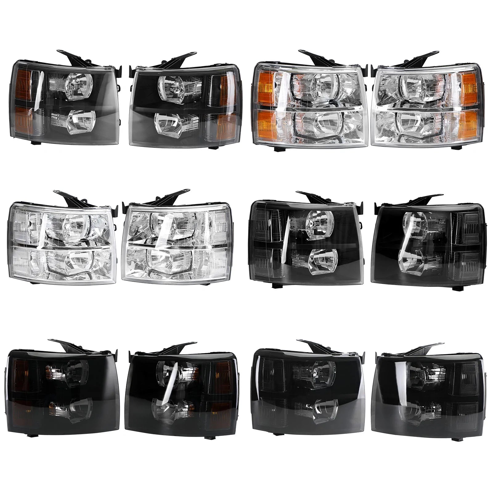 Chevrolet Silverado 1500 2500 3500 2007-2013 Conjunto de faros