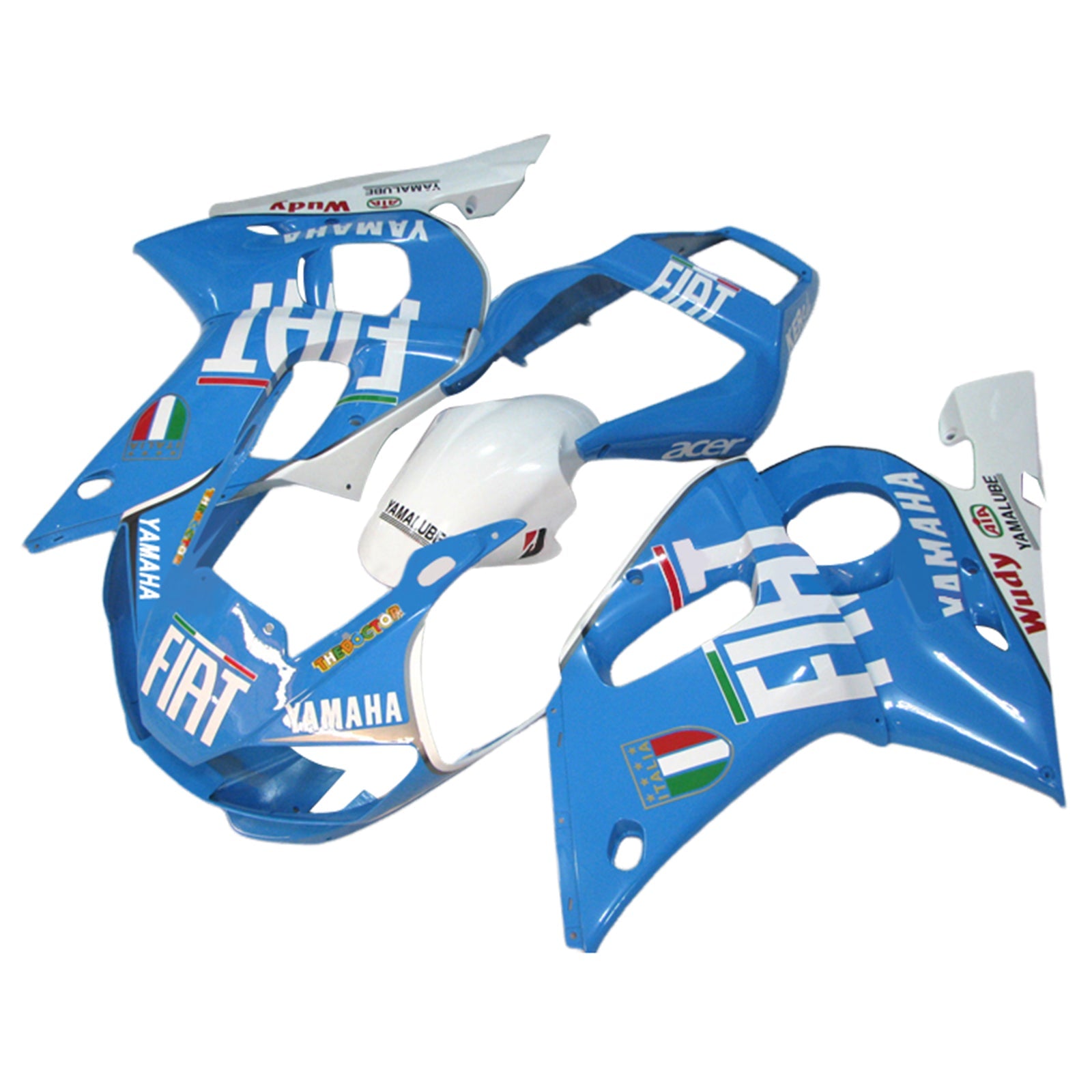 Amotopart Kit carena carrozzeria in plastica ABS per Yamaha YZF 600 R6 1998-2002