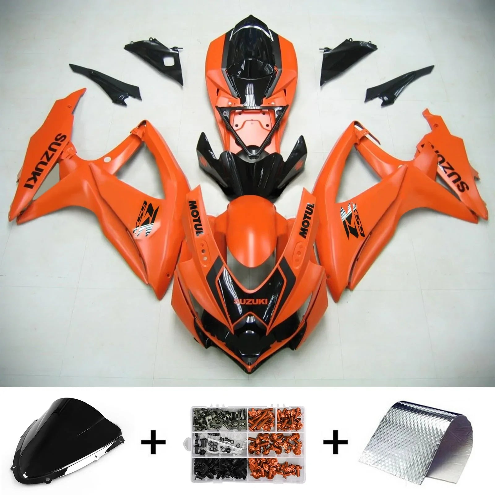 Amotopart Suzuki GSXR 600/750 2008-2010 Kit Carénage Carrosserie Plastique ABS K8