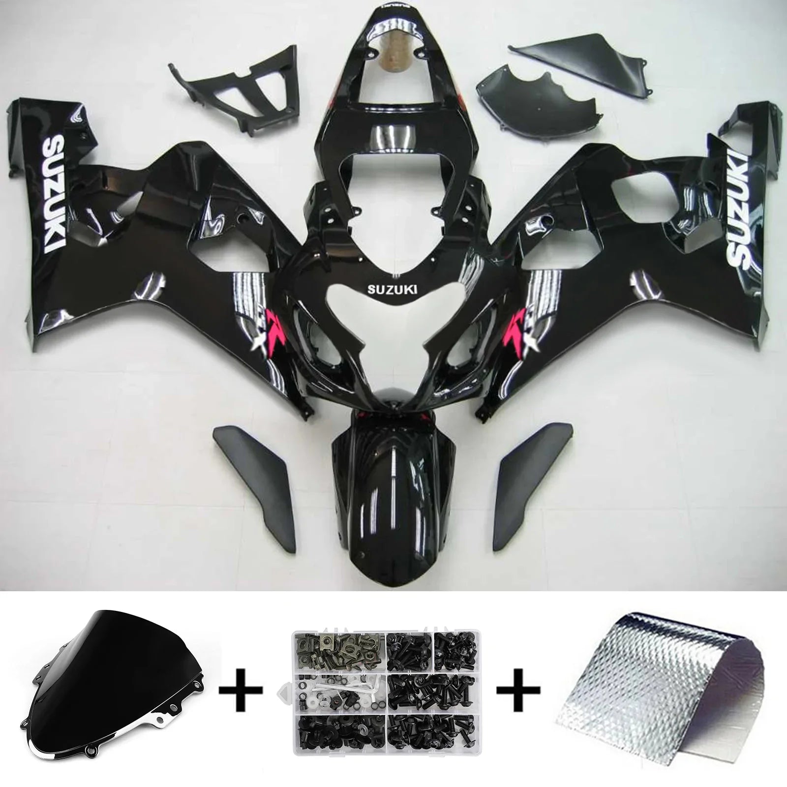 Amotopart Suzuki GSXR 600/750 2004-2005 Kit Carenatura Plastica ABS per Carrozzeria