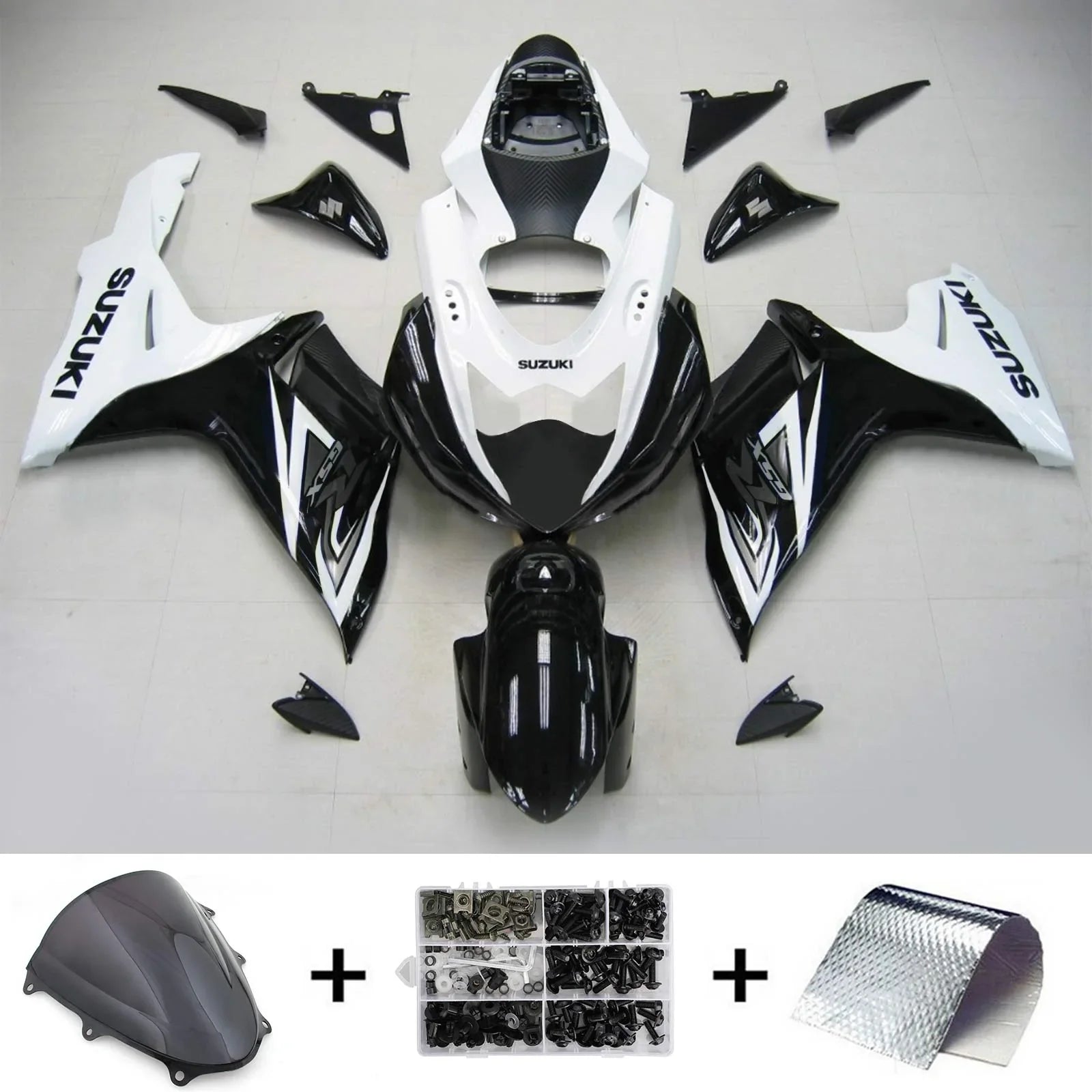 Amotopart Suzuki GSXR 600/750 2011-2021 K11 Carénage Kit Carrosserie Plastique ABS