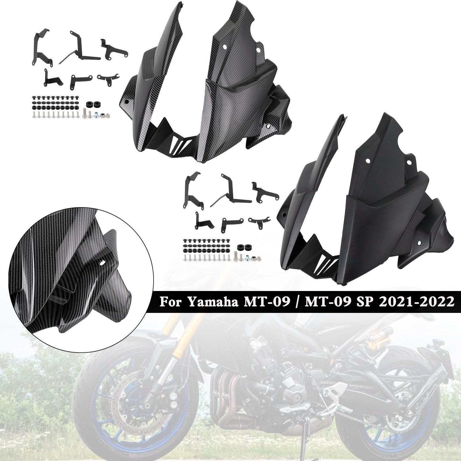 Carénage latéral inférieur moteur Yamaha MT-09 / SP Ermax 2021-2022