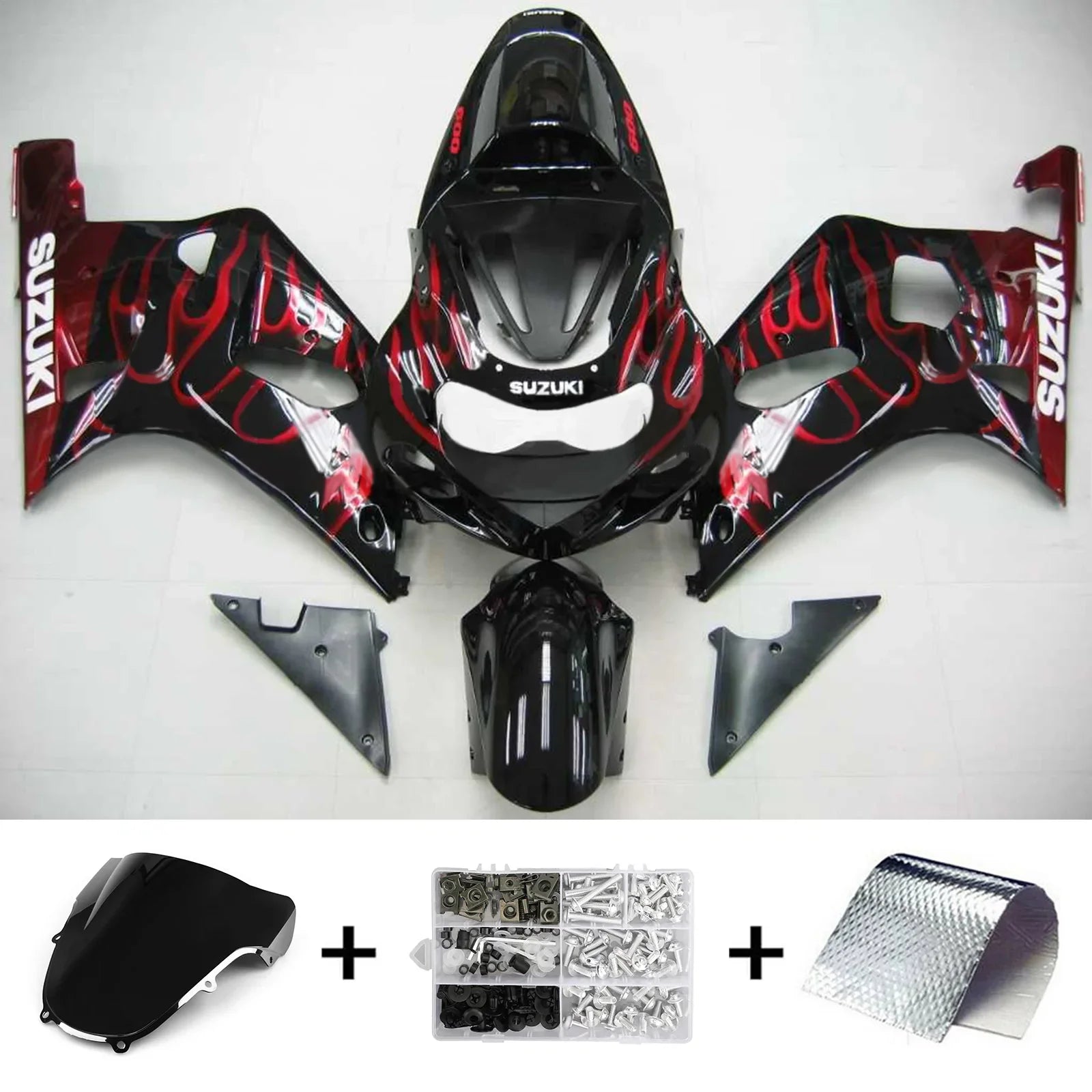 Amotopart Suzuki GSXR600 2001-2003 Kit Carenado Plastico ABS Carroceria