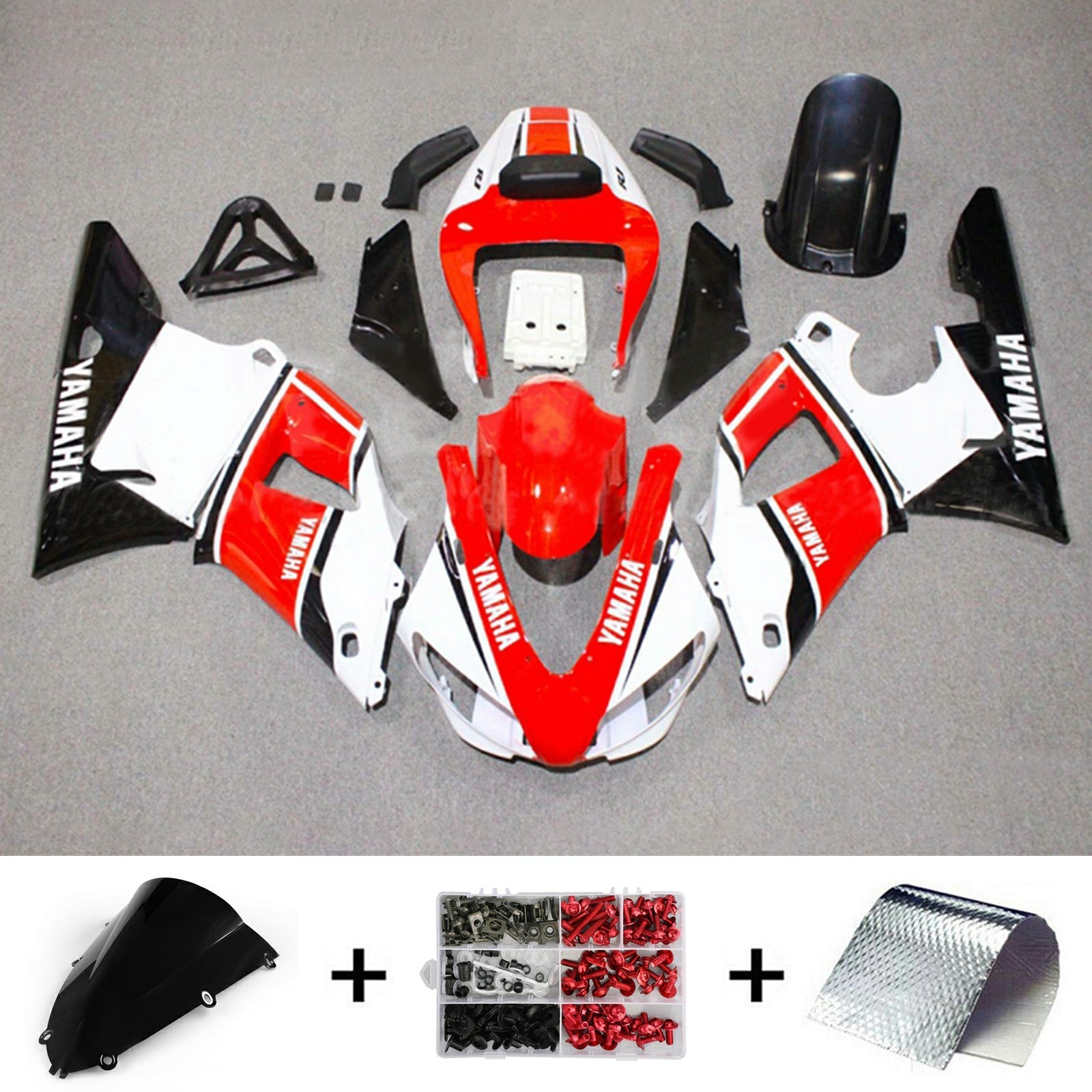 Amotopart Yamaha YZF 1000 R1 1998-1999 Kit carena carrozzeria in plastica ABS