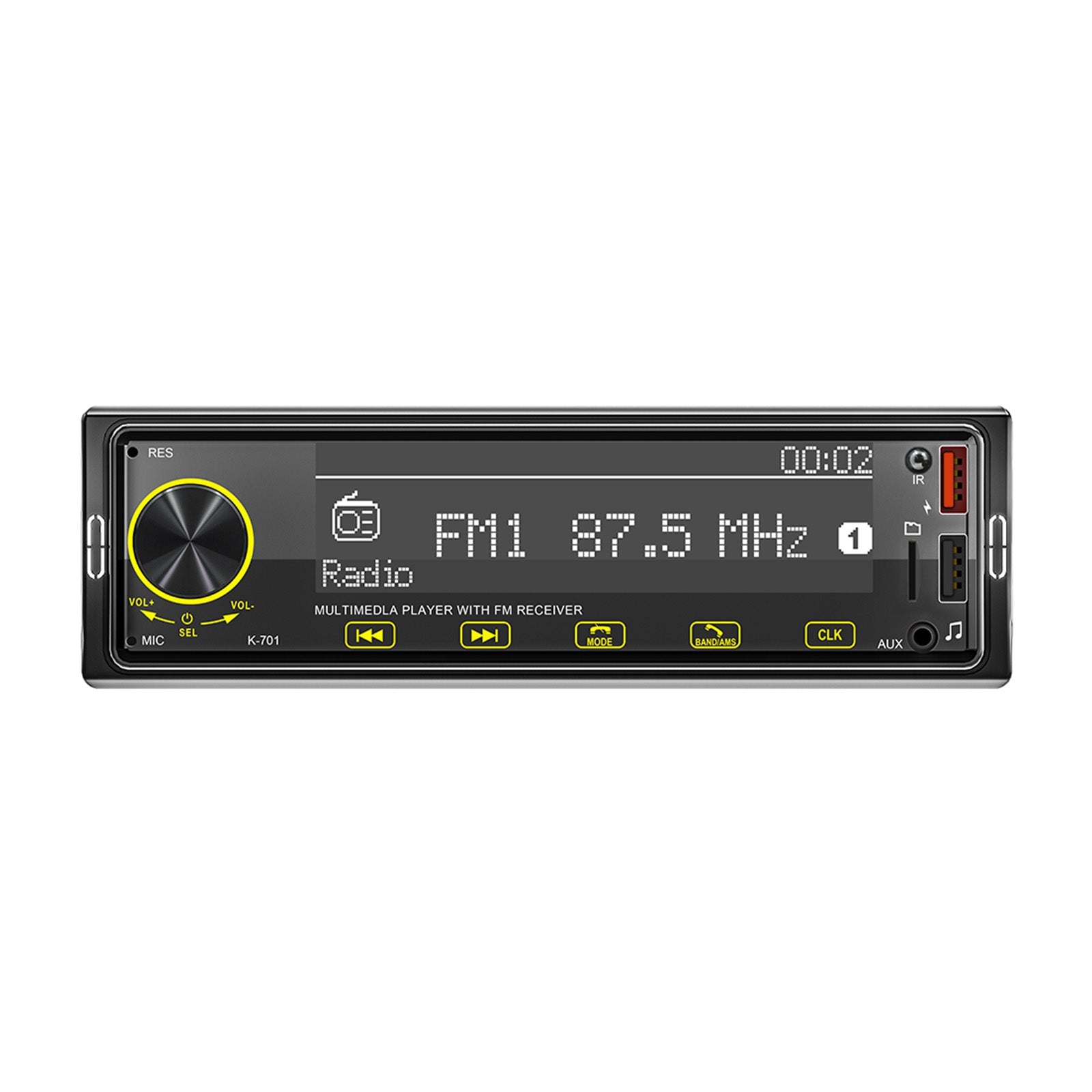 Ekran dotykowy 2.5D 1DIN Bluetooth stereofoniczne radio FM Samochodowy odtwarzacz MP3 z DAB
