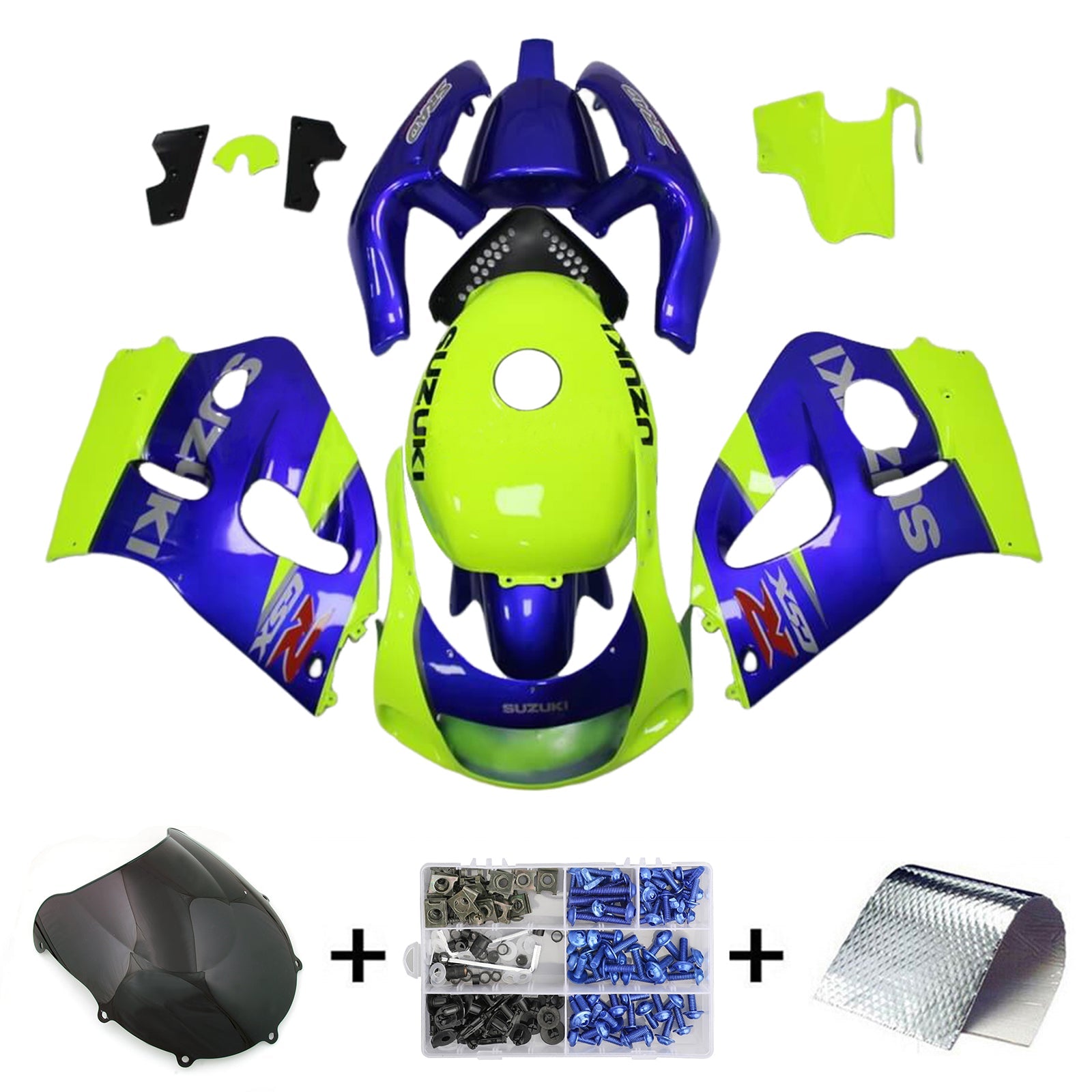 Amotopart Suzuki GSXR600 1996-2000 GSXR750 1996-1999 Kit de carenado de carrocería