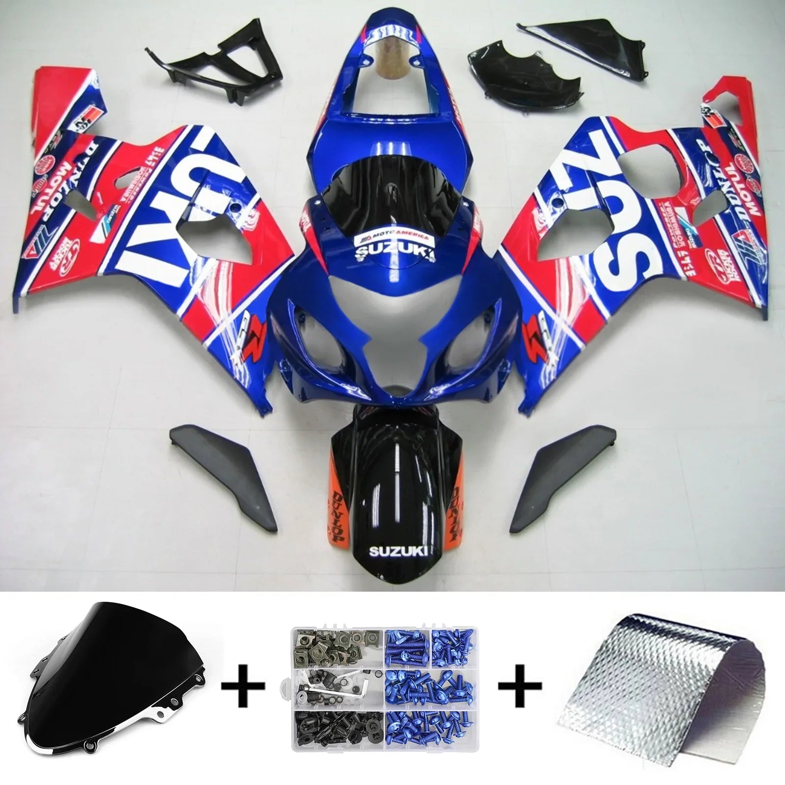 Amotopart Suzuki GSXR 600/750 2004-2005 Kit Carenado Plastico ABS Carroceria