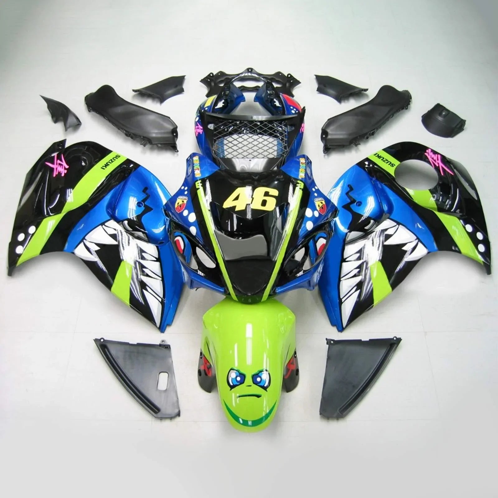 Amotopart Suzuki Hayabusa GSXR1300 2008-2020 Kit de carénage Carrosserie Plastique ABS