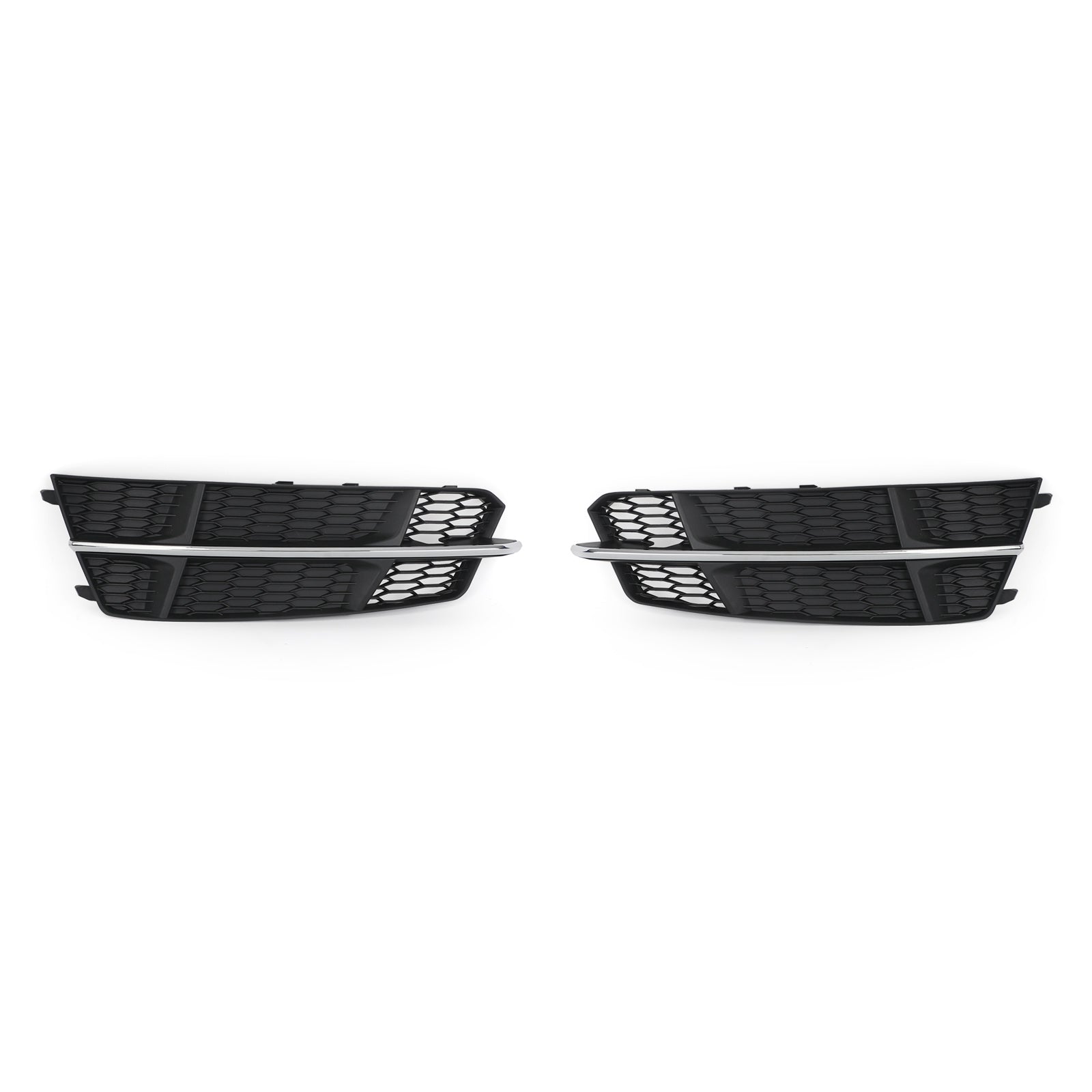 Grille de calandre inférieure de pare-chocs avant pour Audi A6 C7 S-Line 2016-2018 Noir Chrome Generic