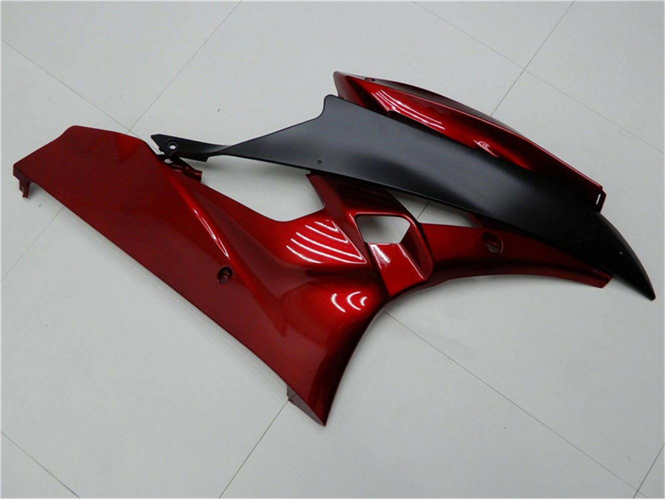 Amotopart Kit carenatura plastica iniezione rosso nero per Yamaha 2006 2007 YZF R6 generico