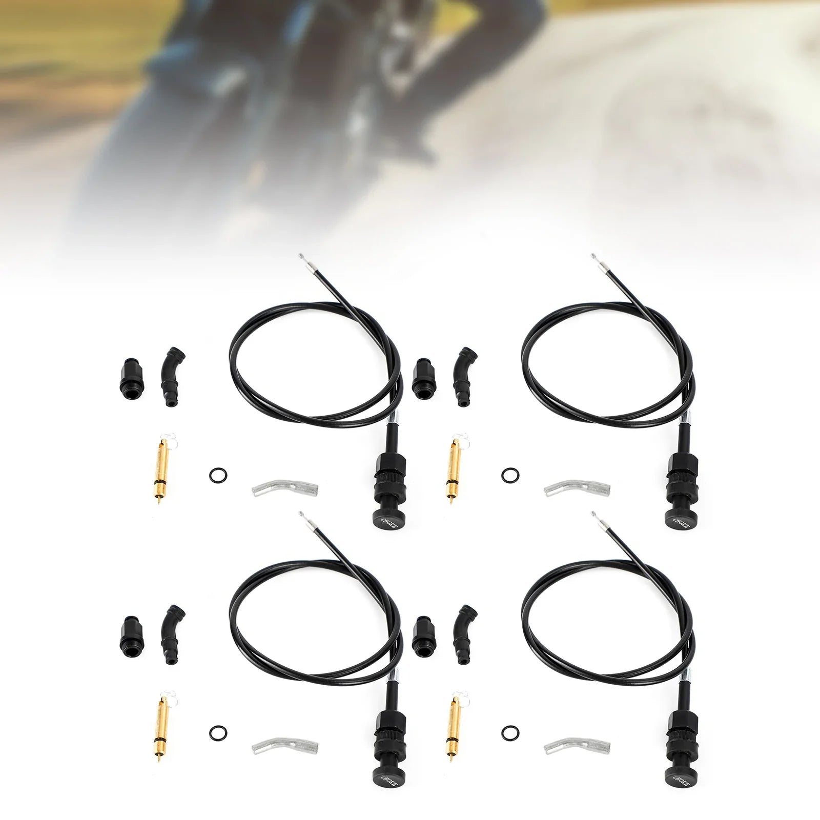 4x Honda Rancher TRX350 FM TM 2000-2006 Kit de pistón de cable de estrangulador de carburador