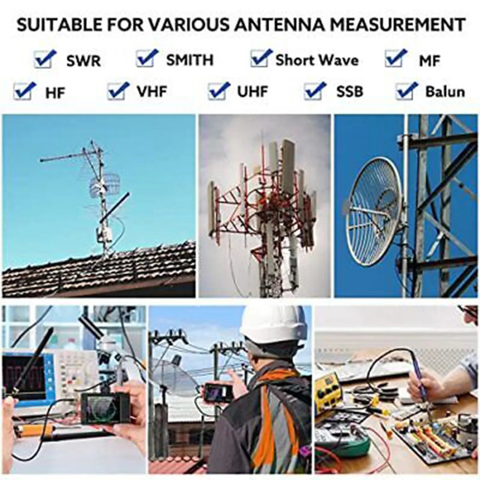 Analyseur 'antenne réseau vectoriel NanoVNA-H Analyseur MF HF VHF UHF avec emplacement pour carte SD