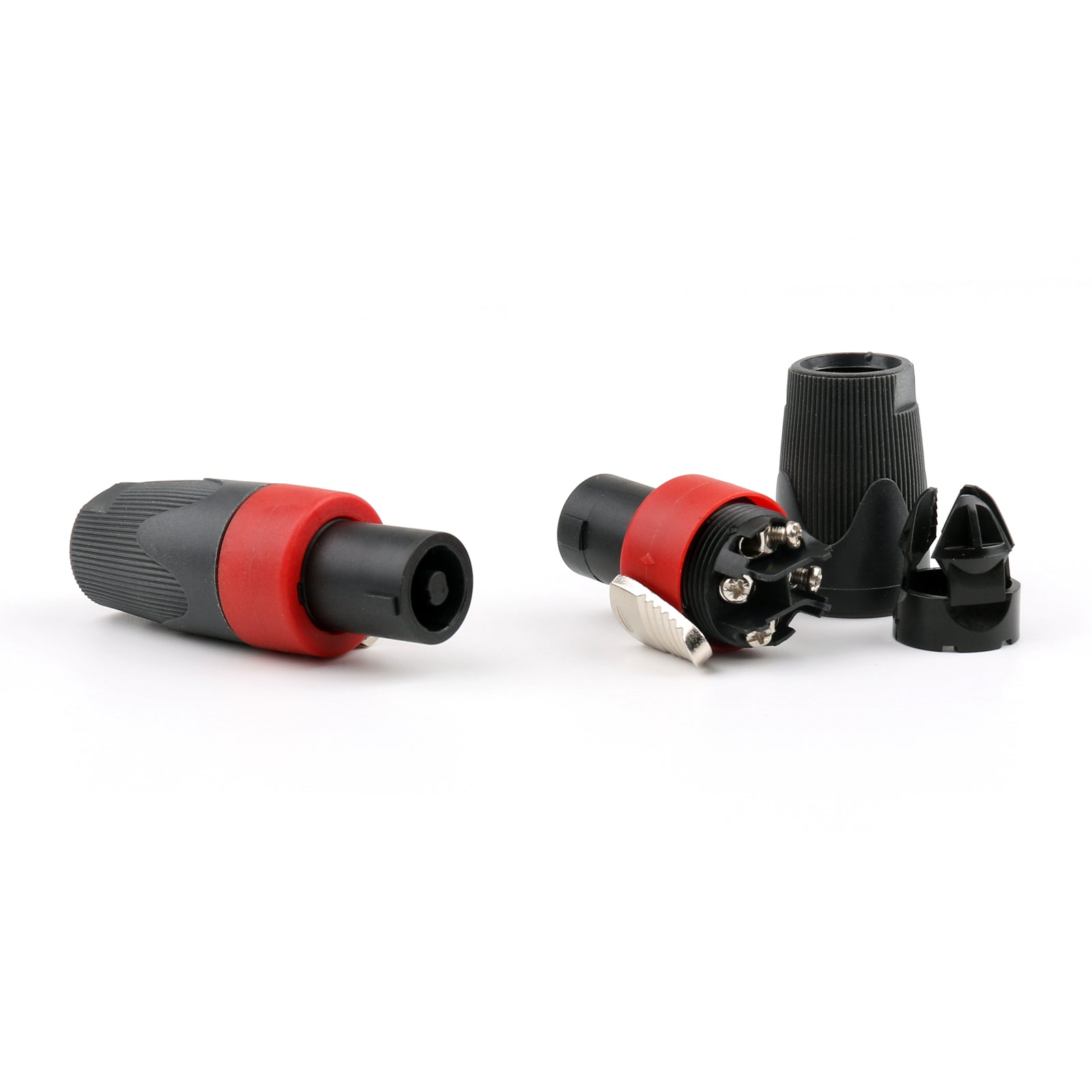 Conector de Cable de Audio Compatible con enchufe macho de 4 pines Speakon de alta calidad, 2 uds., rojo