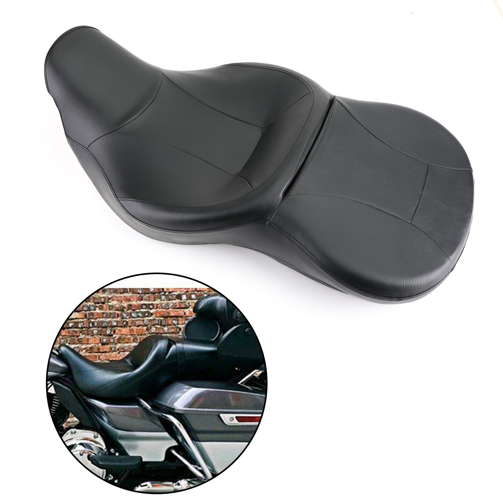 Selle passager noire pour 2014-2019 Touring Street Electra Glide Road King Generic