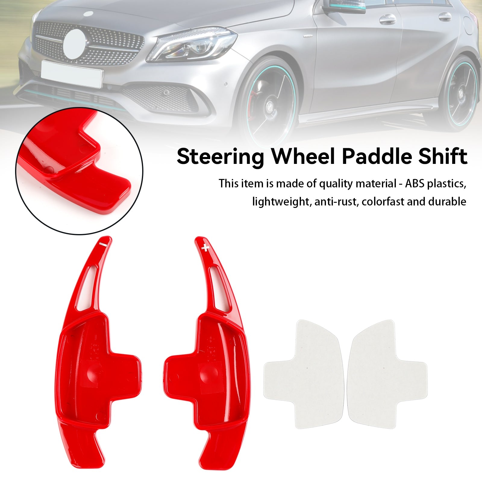 Extensión de palanca de cambio de volante roja para Mercedes-Benz ABCESG