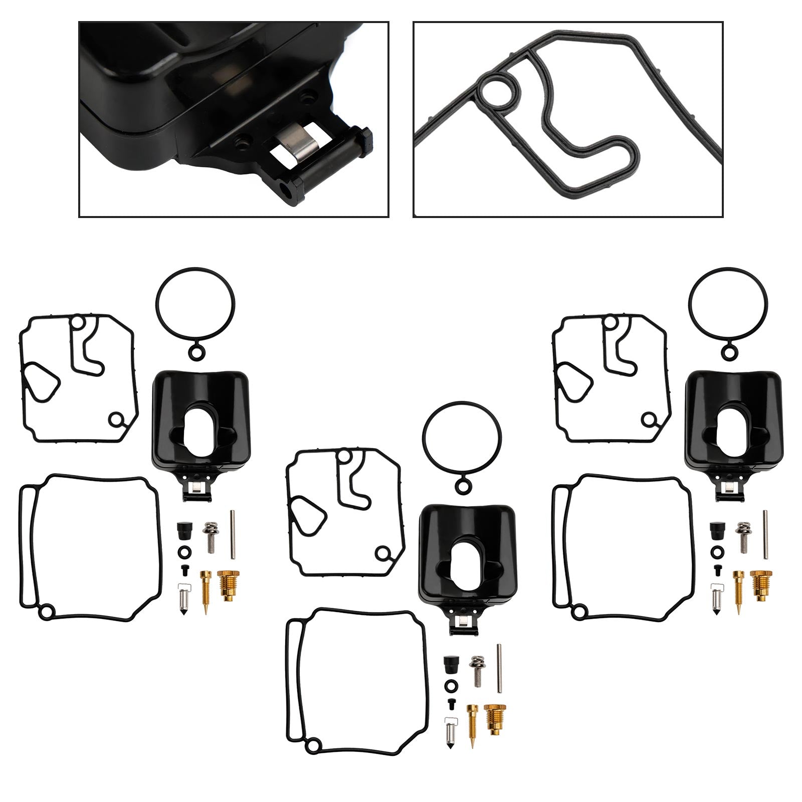 Kit de reconstrucción de carburador 3X apto para motor fueraborda Yamaha de 2 tiempos 40HP 50HP