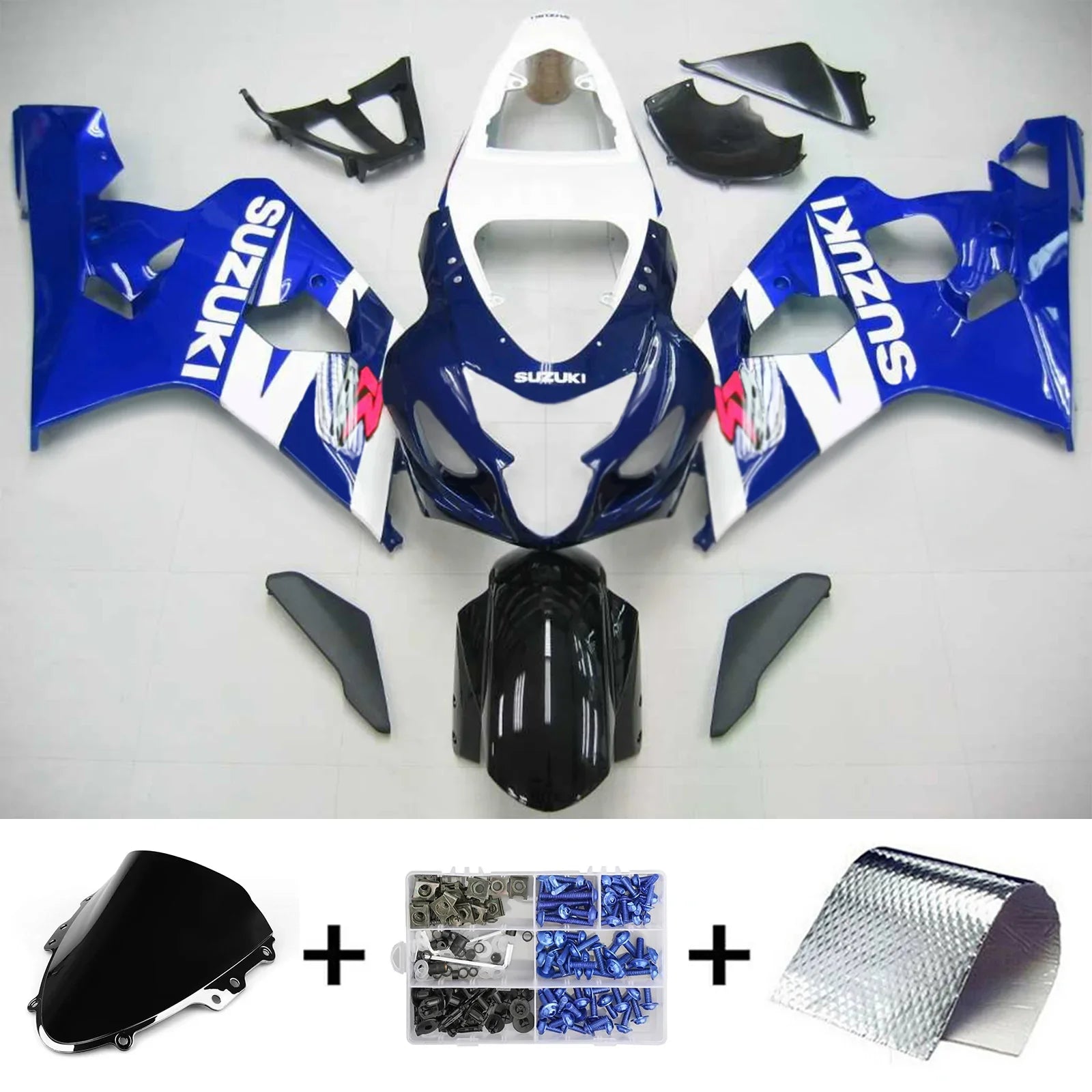 Amotopart Suzuki GSXR 600/750 2004-2005 Kit Carénage Carrosserie Plastique ABS