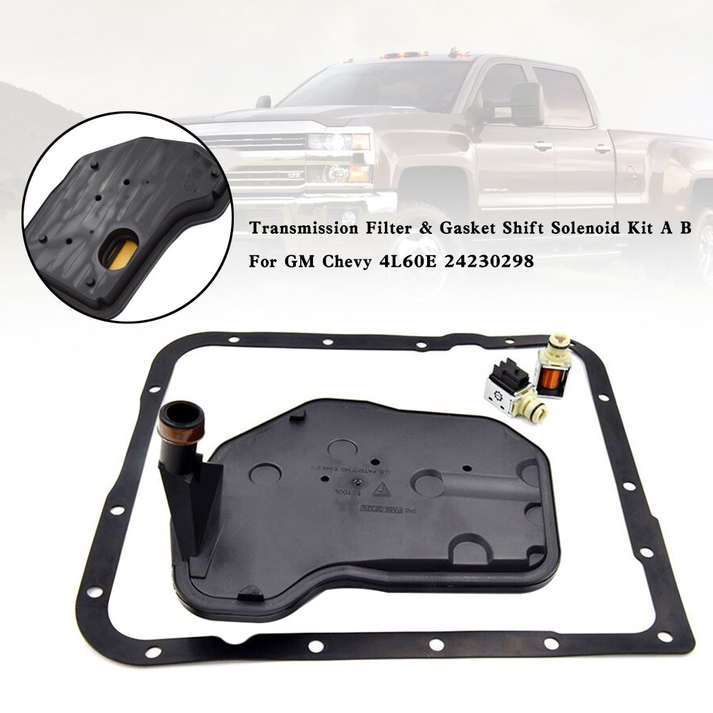 Kit de solénoïde de changement de filtre et de joint de Transmission 4L60E 24230298 24208576 AB pour GM Chevy